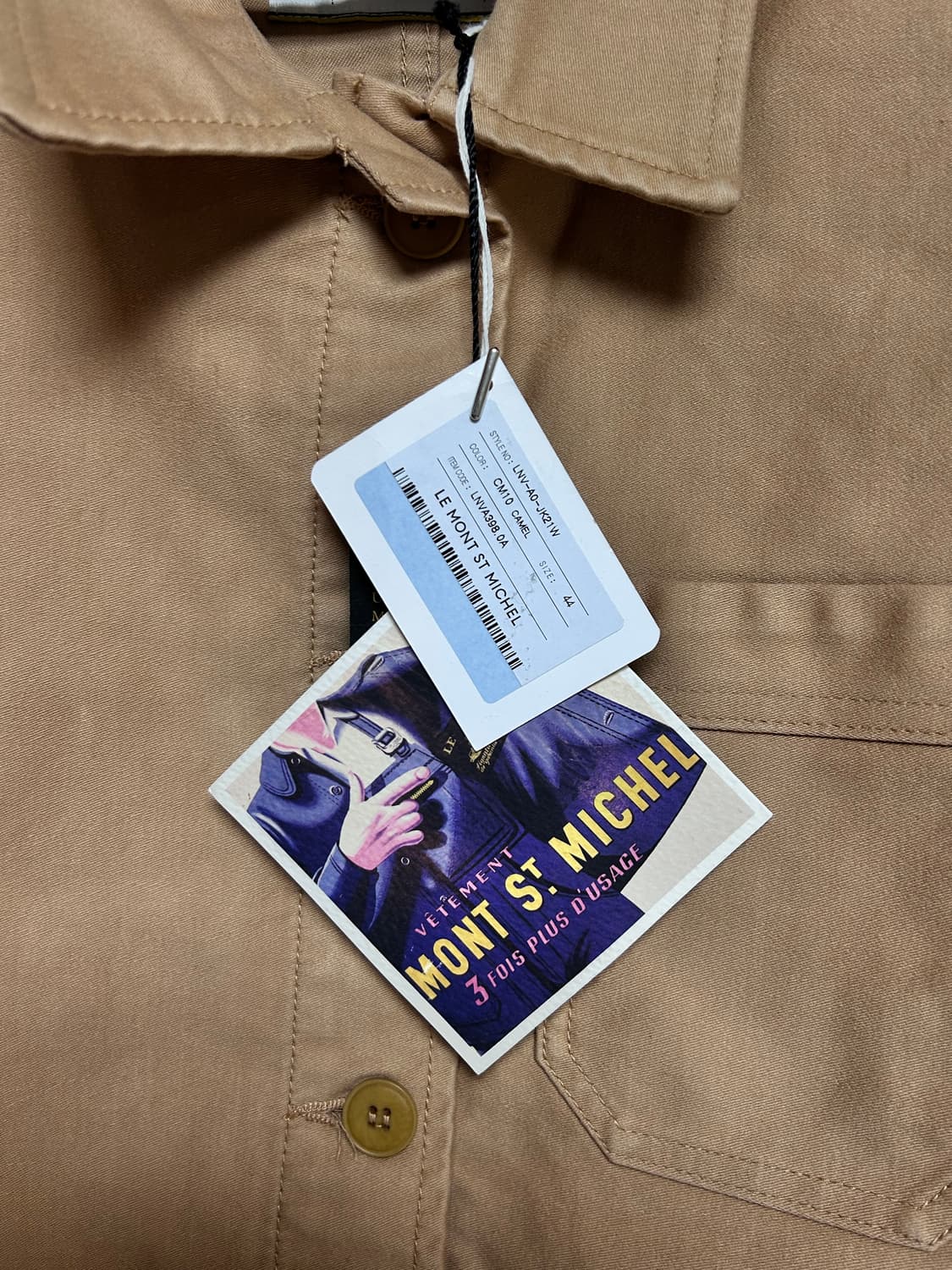 르몽생미셸 몰스킨 워크자켓 카멜 새상품 상품이미지3