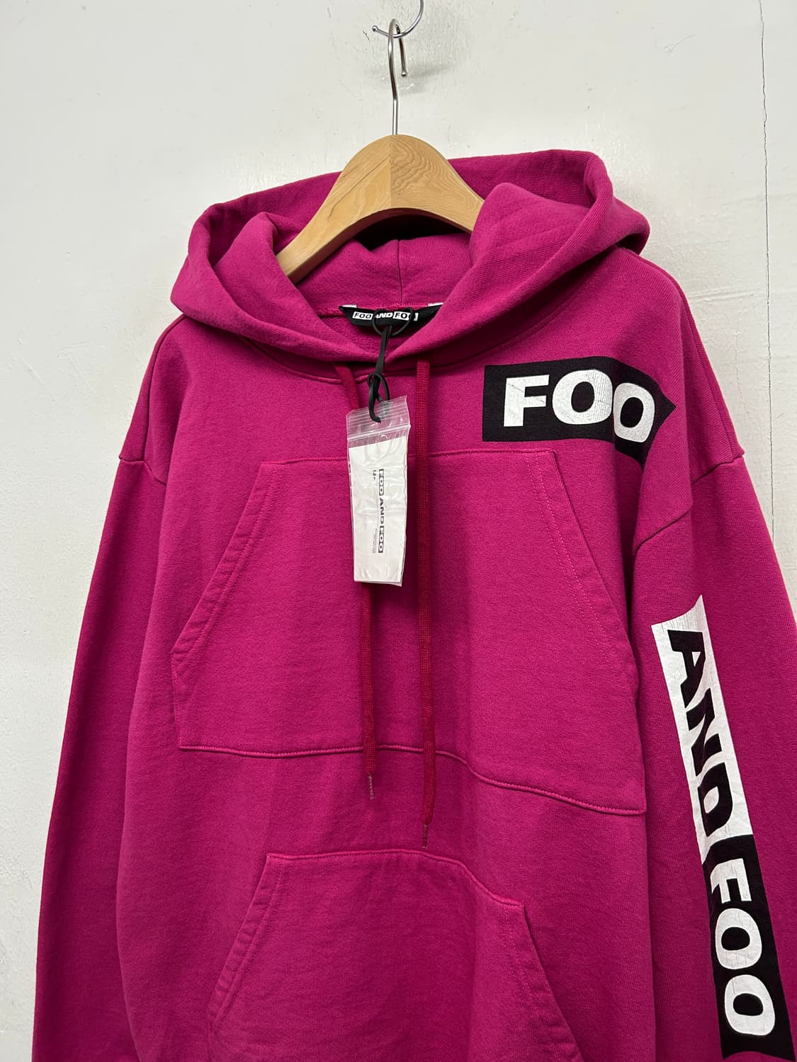 FOO AND FOO 핑크 후드티 상품이미지4