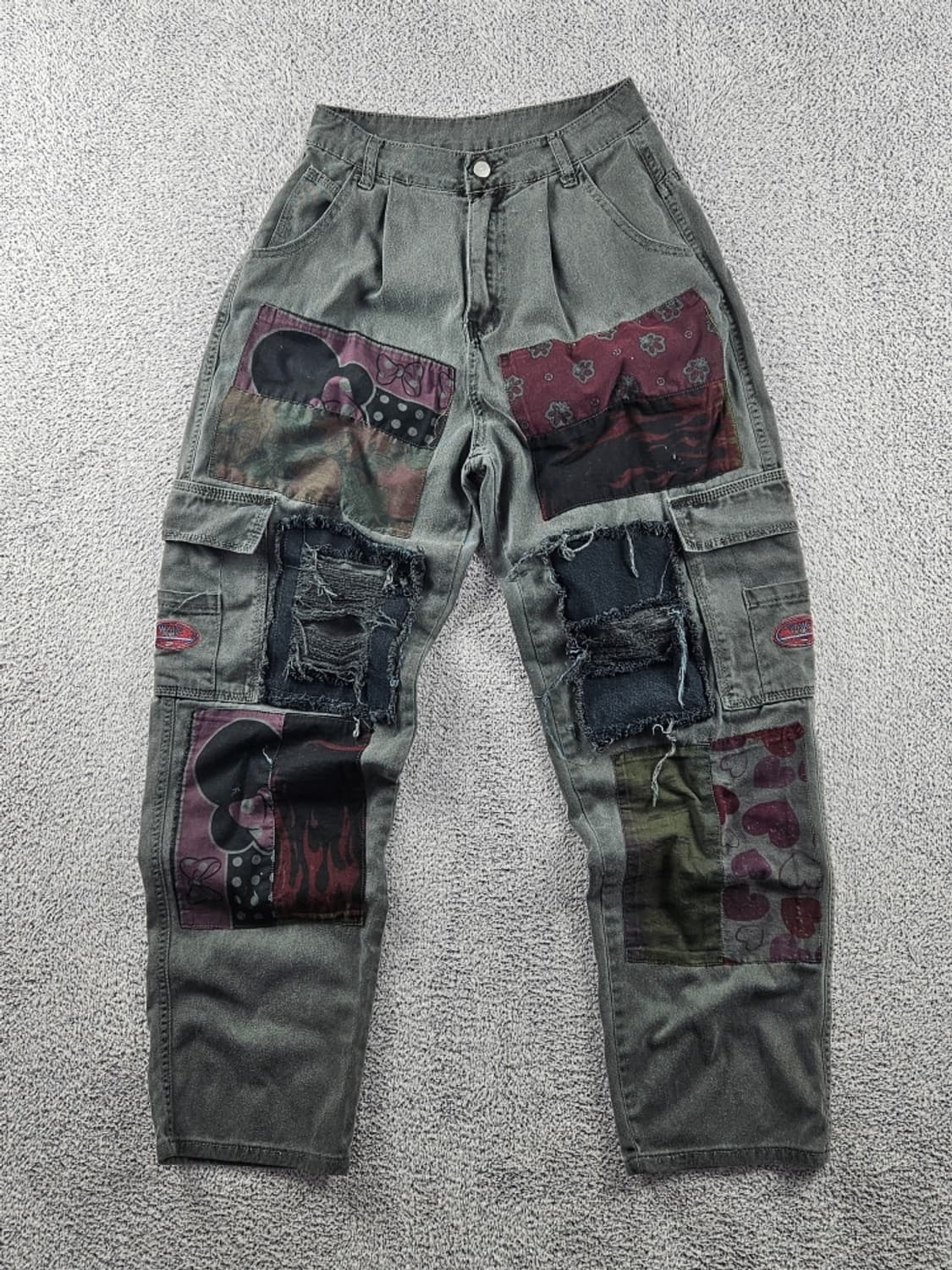 빈티지 패치워크 리빌딩 리워크 데님 팬츠 (25X30추정)/ 11042 상품이미지1