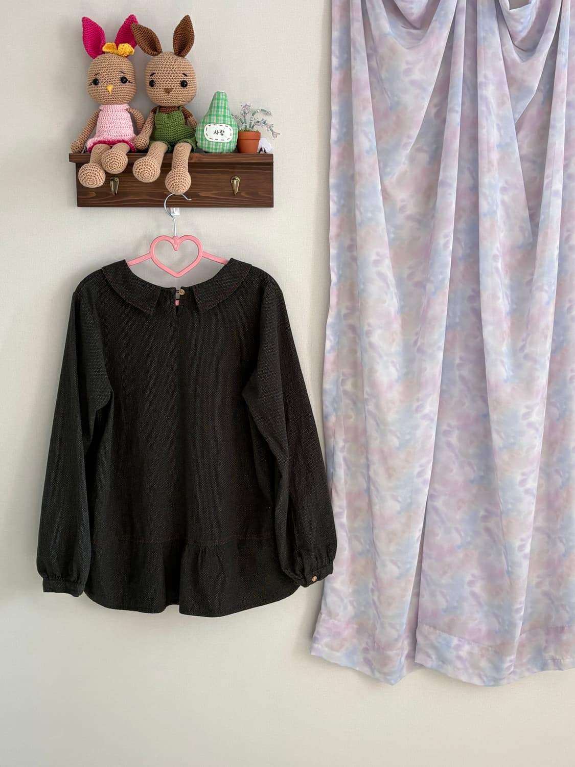 카키 도트 블라우스 상품이미지4