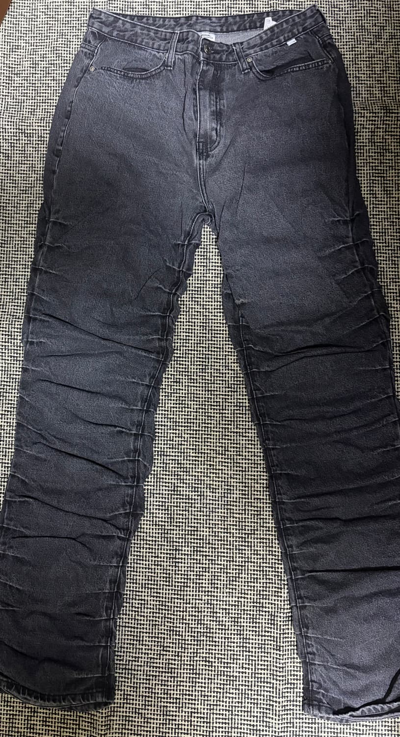 노매뉴얼 T.W. 데님 팬츠 워시드 블랙 L 상품이미지1