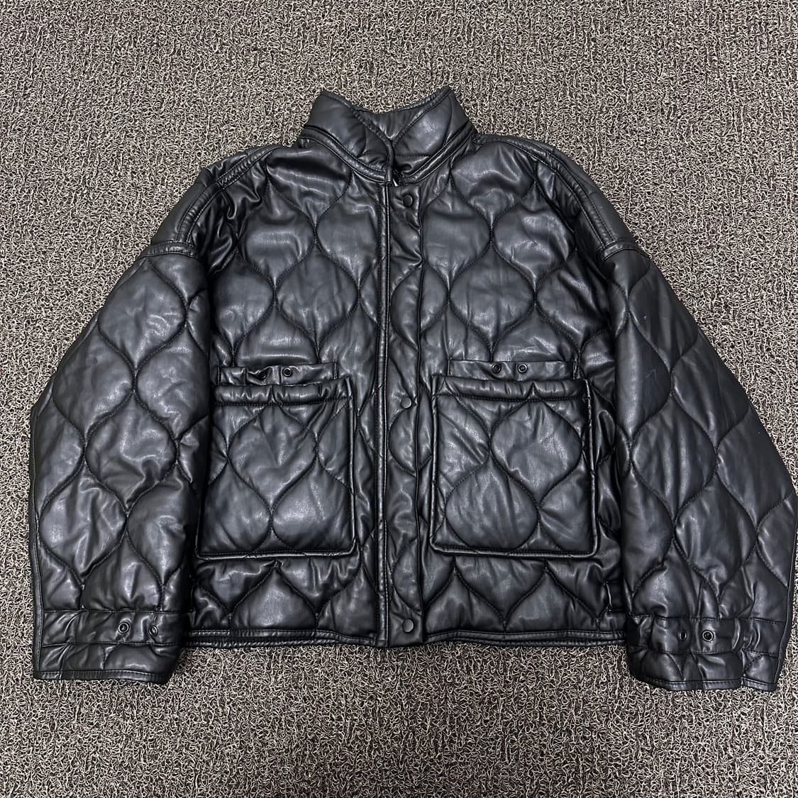 ZARA 자라 여성 퀄팅 레더 자켓 점퍼 L 상품이미지1