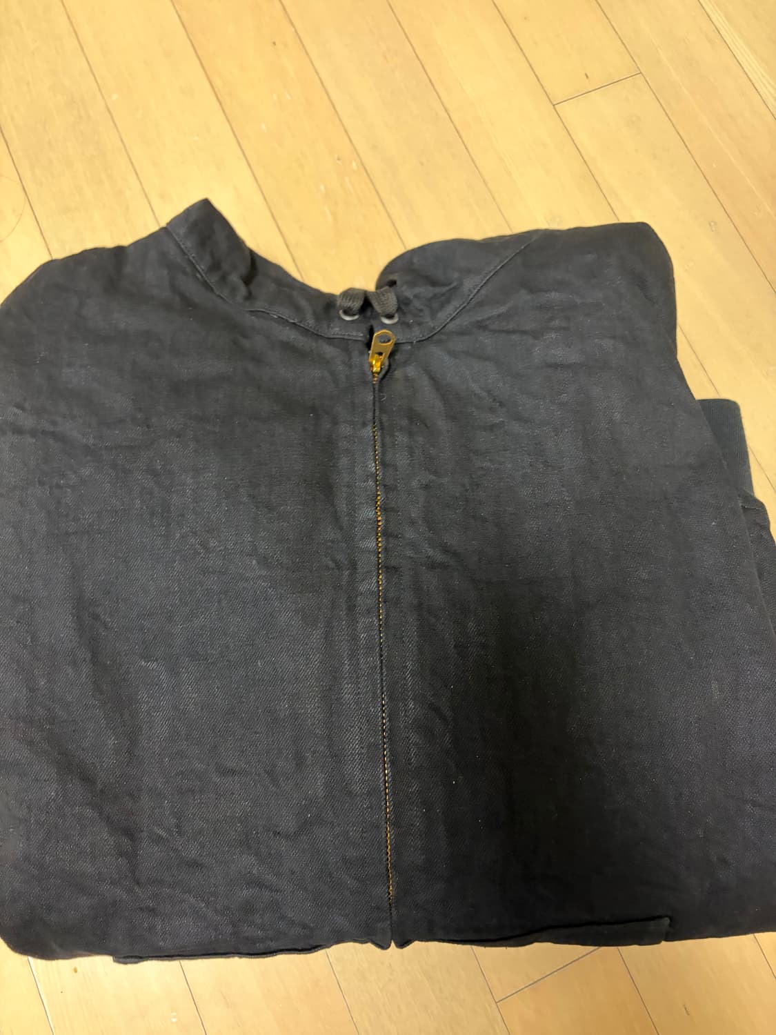 코모리 25aw 블랙 데님 집업 파카 상품이미지4