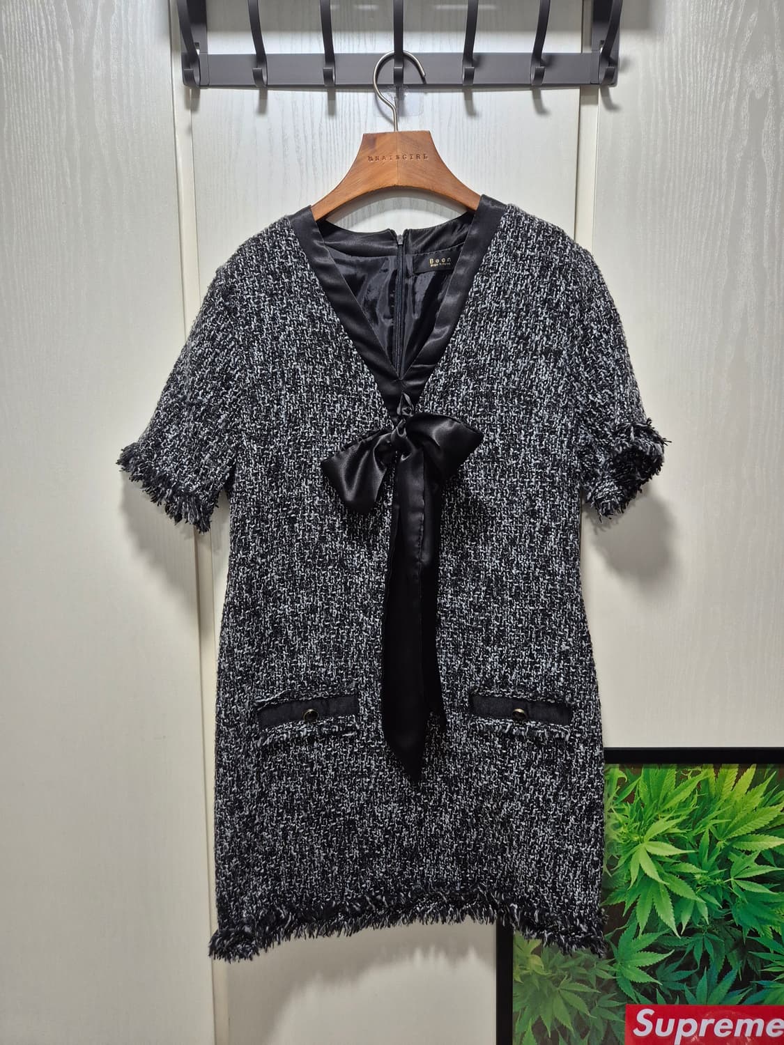 (세일)(새상품)VTG 트위드 리본 원피스 상품이미지1