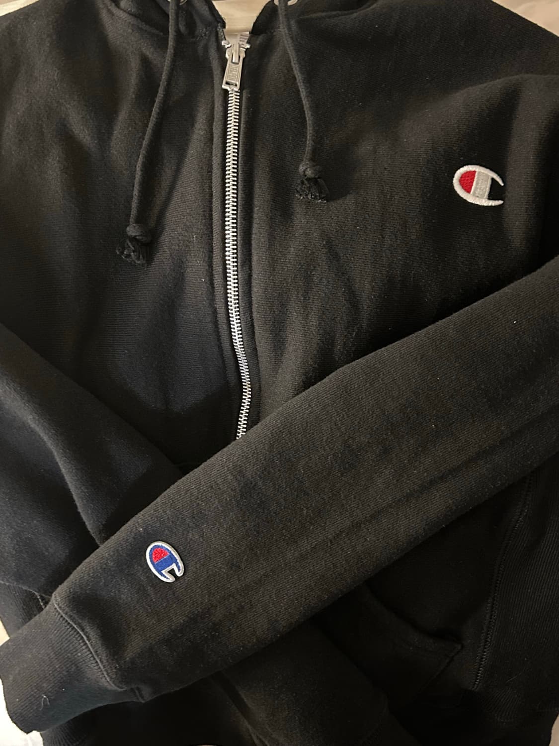 챔피온 블랙 후드집업 상품이미지3