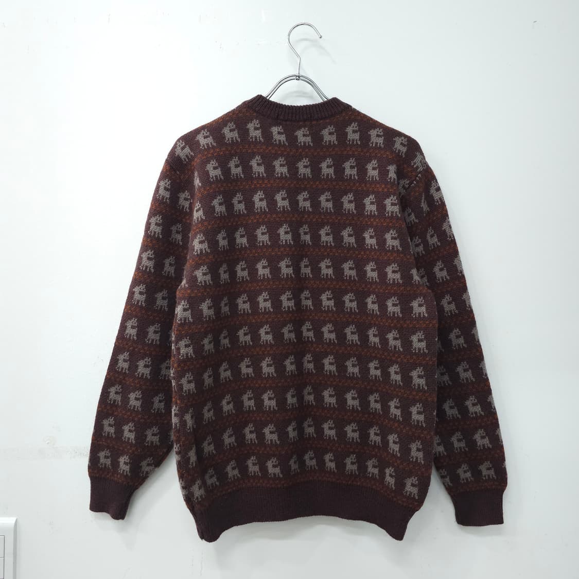 모100% 사슴패턴 빈티지니트 상품이미지7