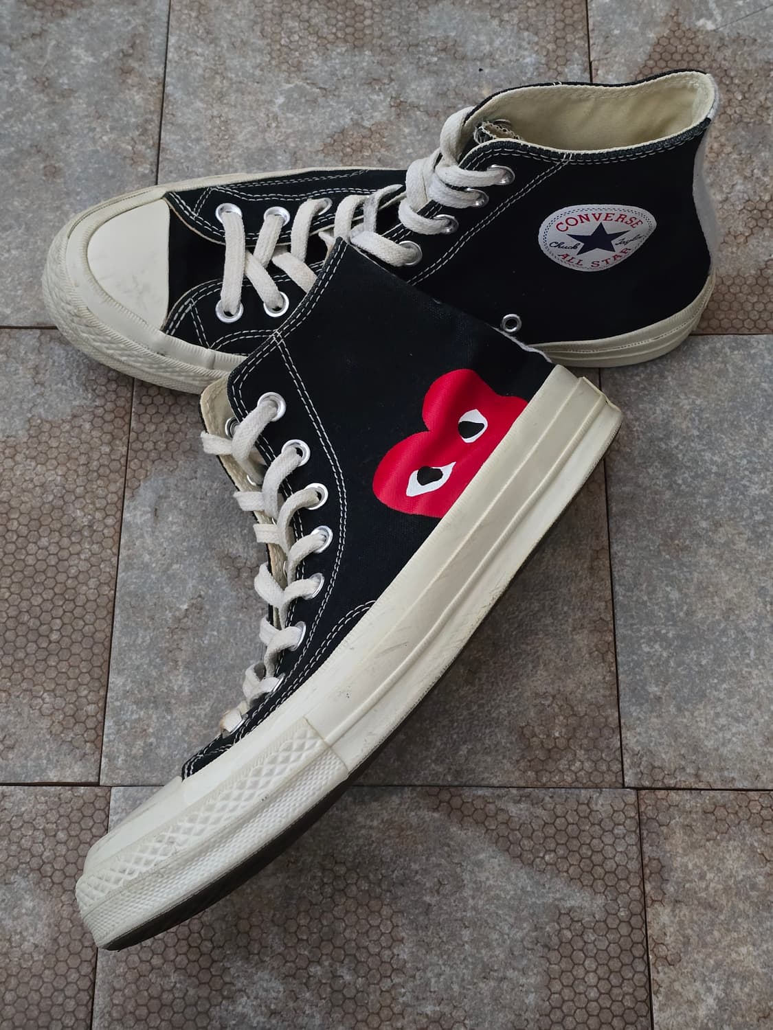 (255)컨버스 꼼데가르송 척 70 하이 블랙 상품이미지3