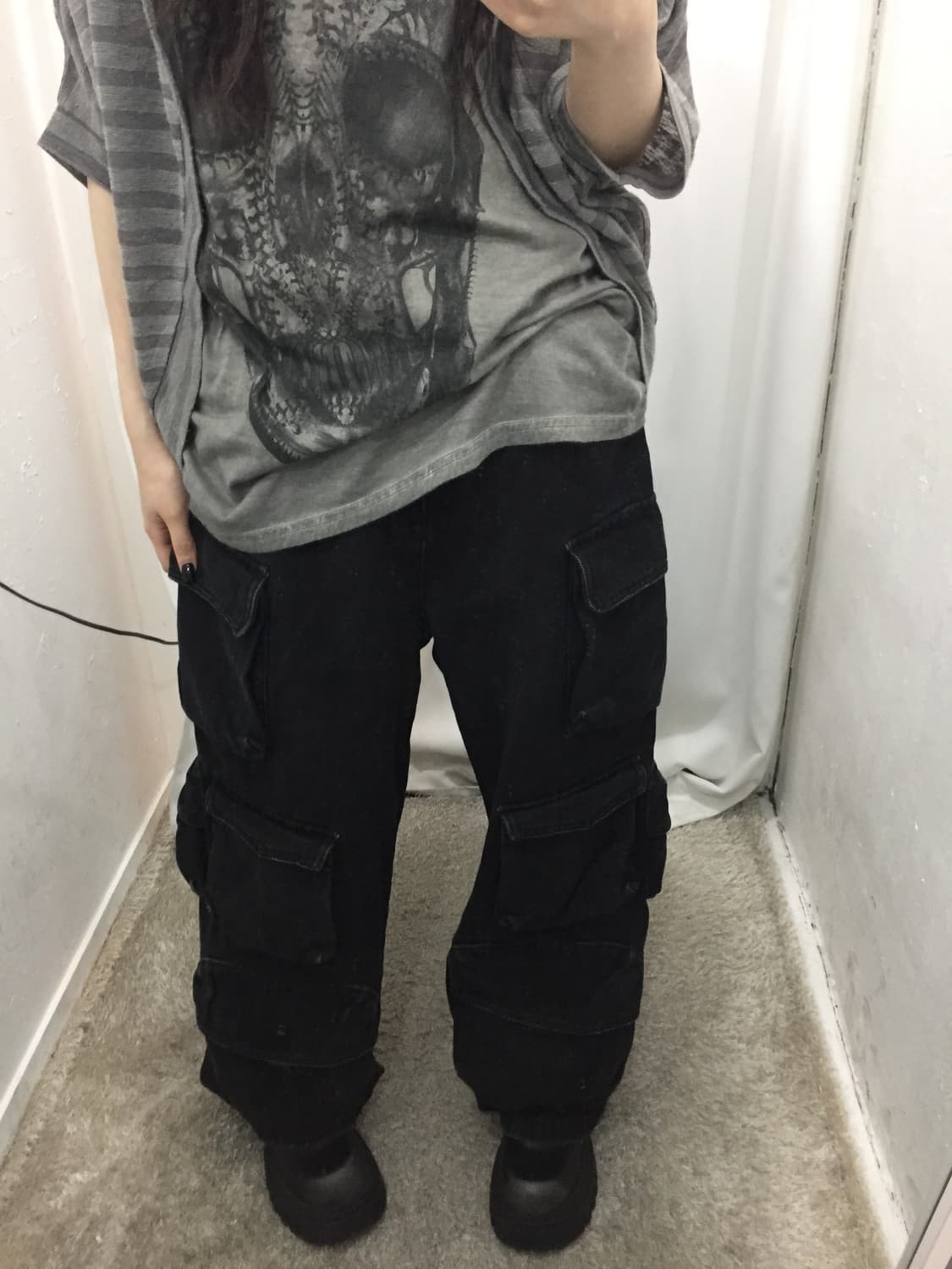 스컬 프린팅 코디 🕶️ 상품이미지4