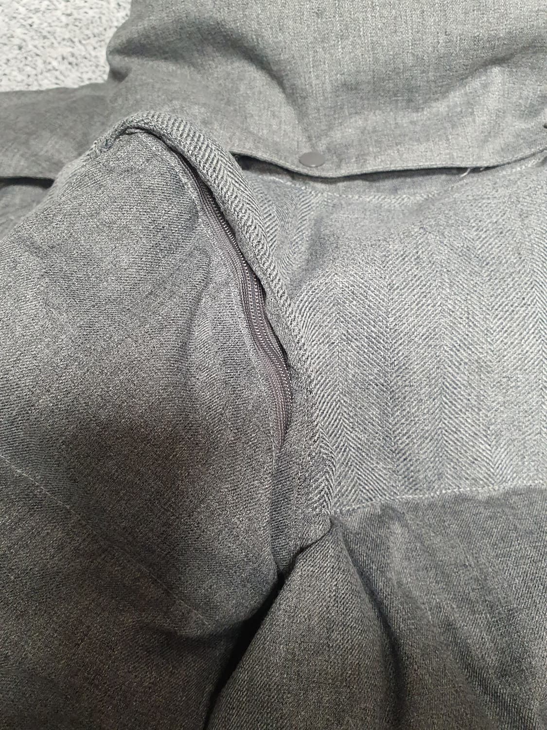 상태 최상 아디다스 오리털 구스다운 패딩 점퍼 그레이 상품이미지7