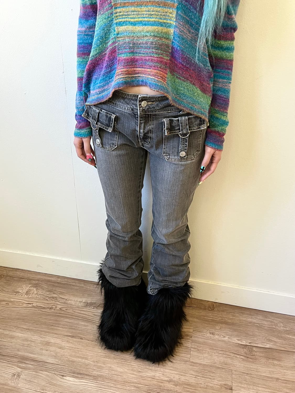 DAILY TOPICS 멀티 포켓 데님 팬츠 상품이미지5