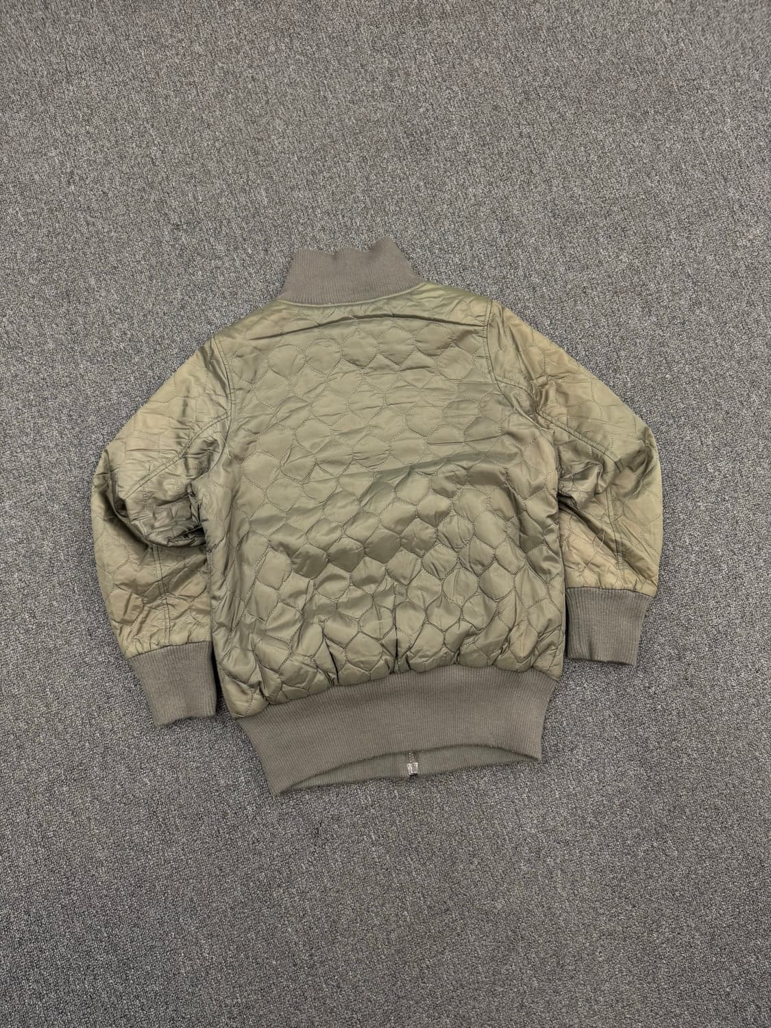 OS)Japanese vintag 여성 올리브 퀄팅 패딩 점퍼 상품이미지5