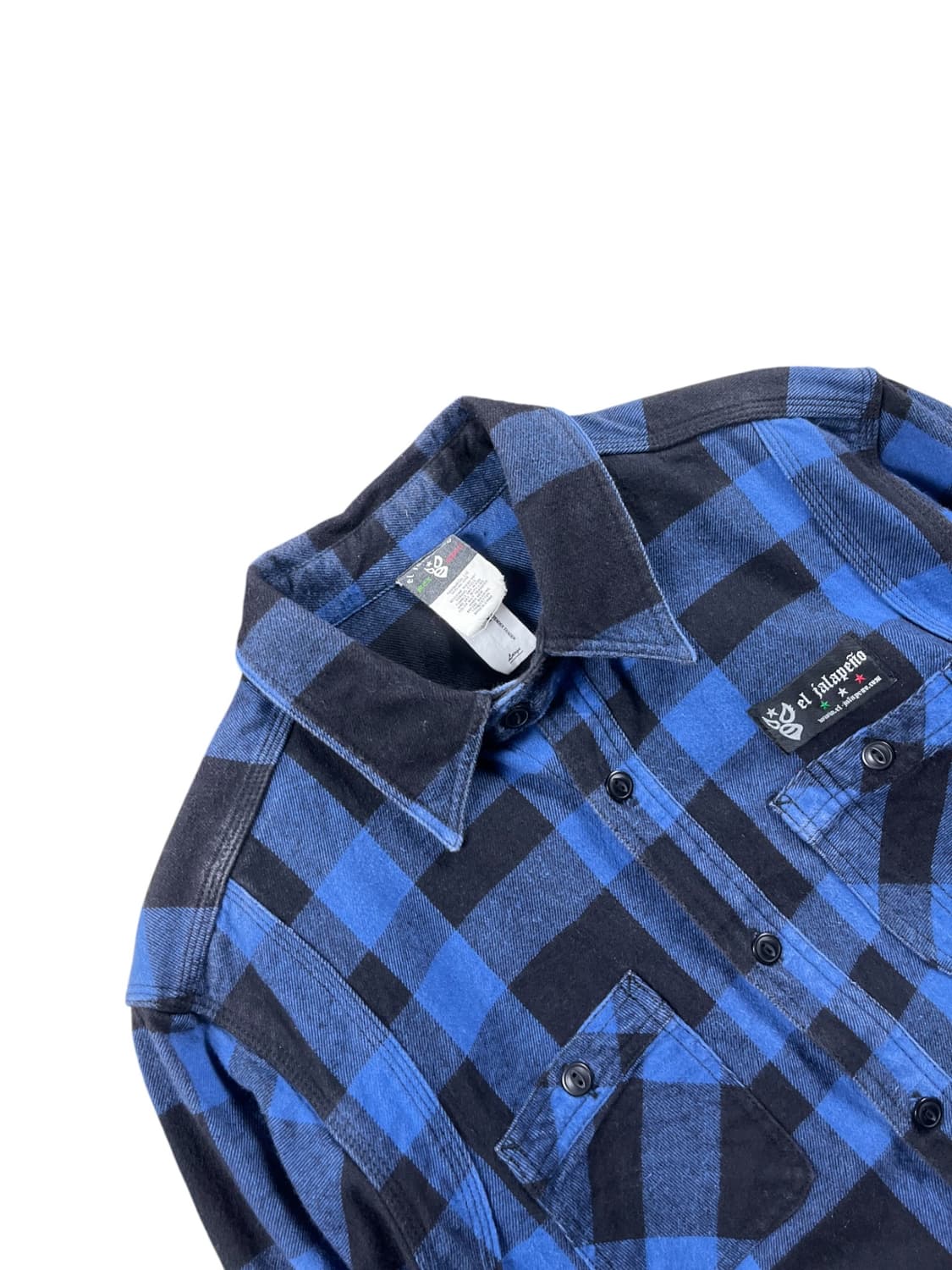 Vintage 블루 체크 셔츠  상품이미지2