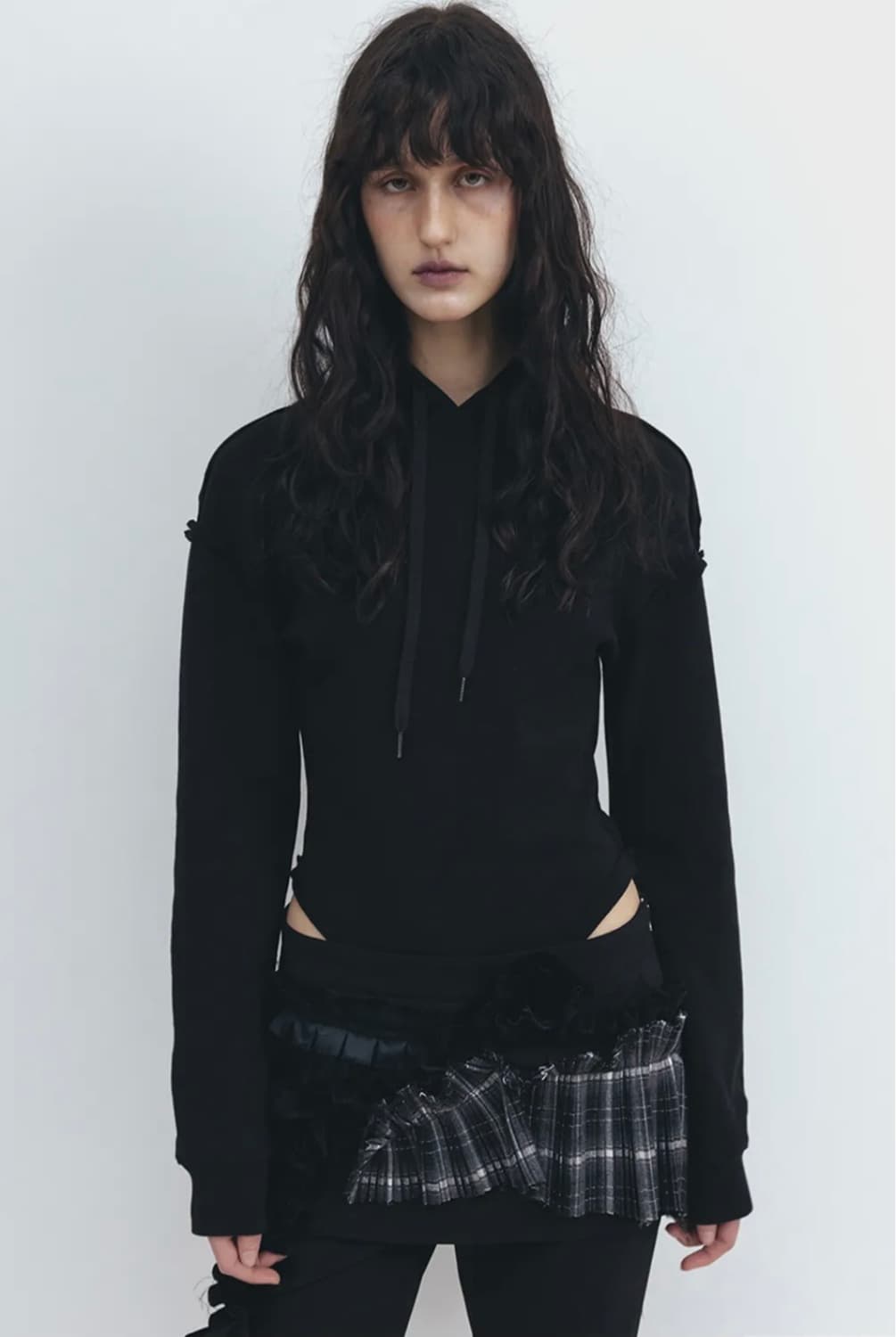 Open yy 오픈와이와이 HOODYSUIT 후드 바디수트 블랙 상품이미지2