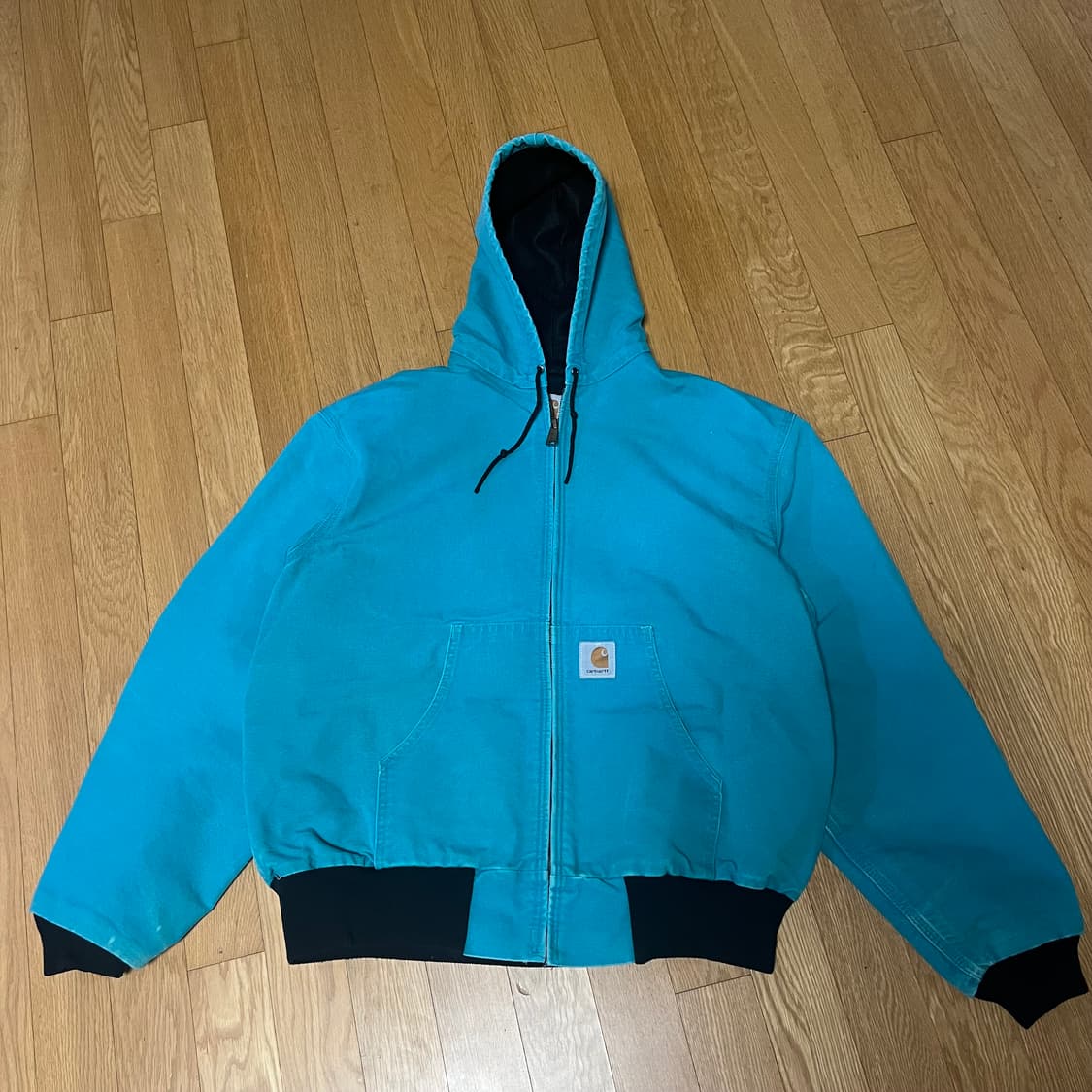 [XL] 90s 빈티지 칼하트 액티브 자켓 JR441 틸 그린 상품이미지1