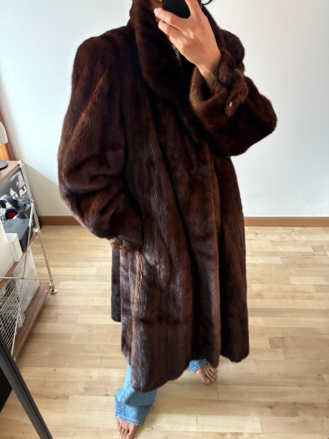 이태리 리얼밍크 롱코트 상품이미지1