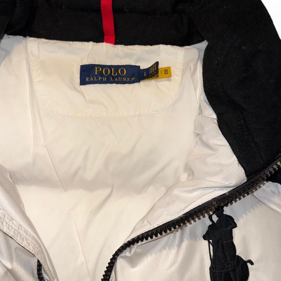 10s 폴로 랄프로렌 빅포니 투톤 다운 패딩 자켓 화이트/블랙 상품이미지2