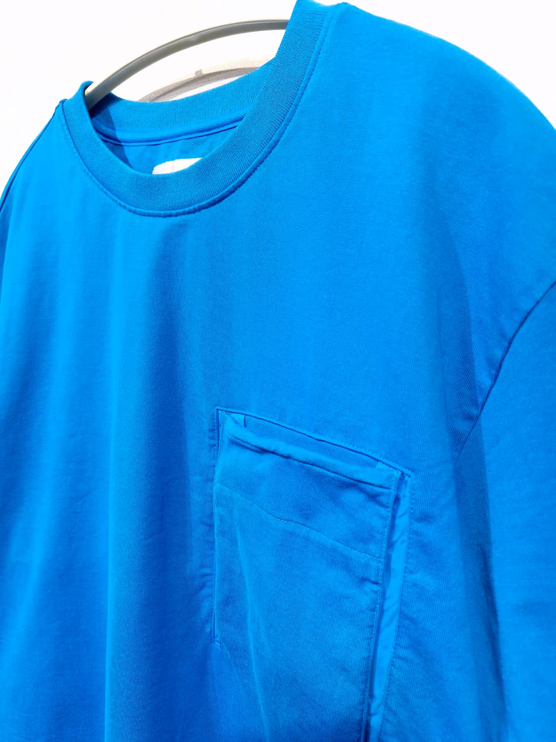 타임옴므(TIME HOMME)라운드넥 포켓 반팔티셔츠 블루 상품이미지4