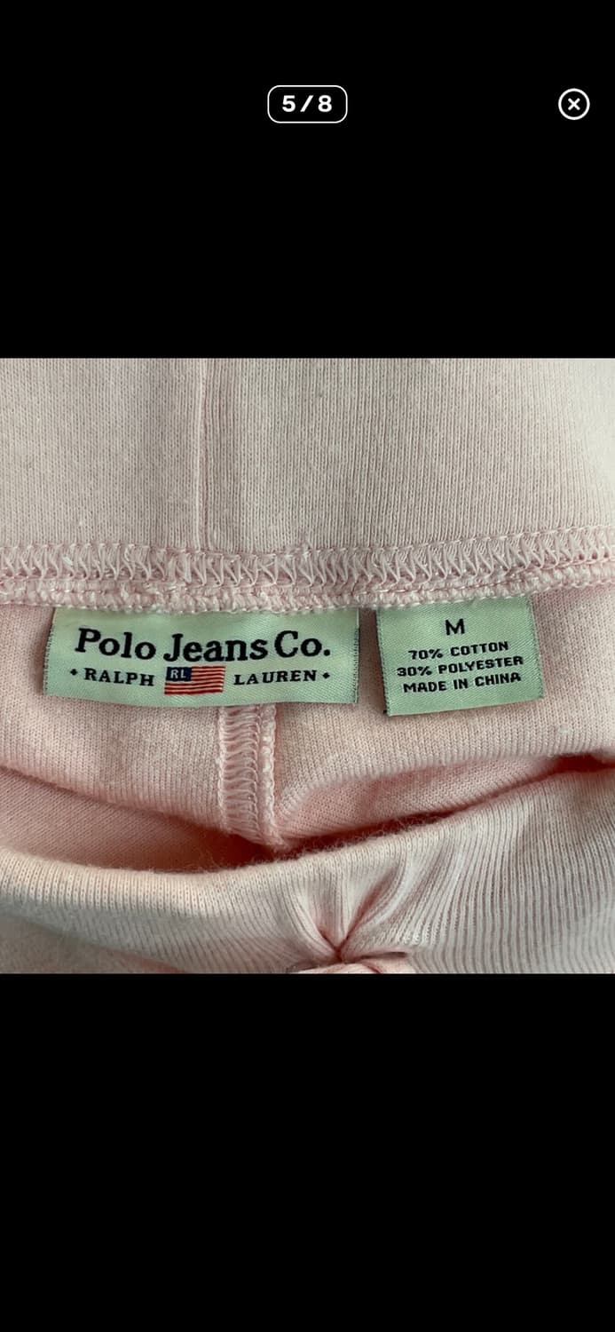 Polo 폴로 딸기 연핑크 벨벳 트레이닝 팬츠  상품이미지4