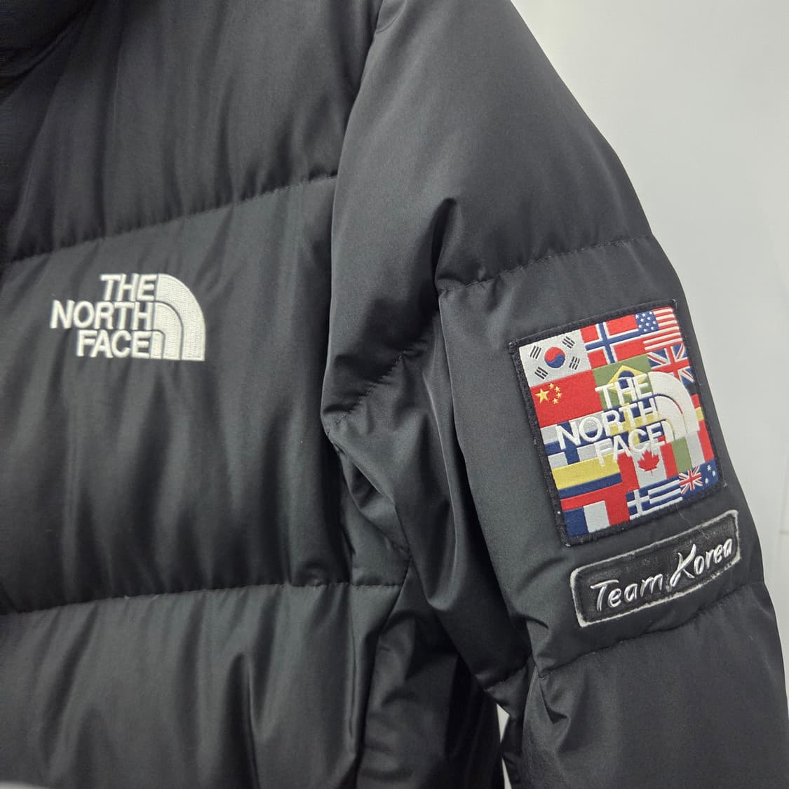 남녀 55/108 노스페이스 평창올림픽 오리털 롱패딩 팀코리아 패치 상품이미지3