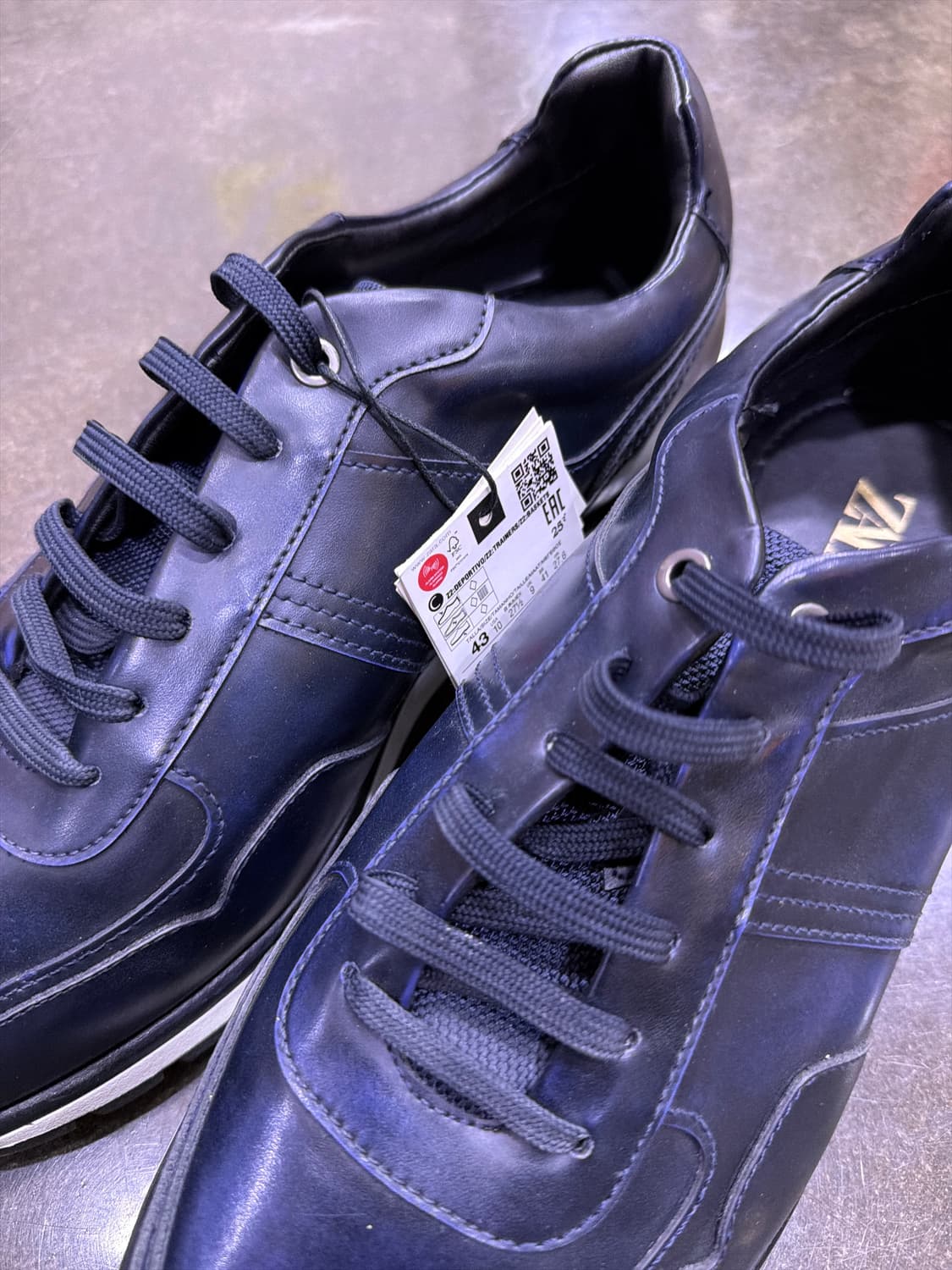 자라 클래식 블루 스니커즈 슈즈 43 (280) 상품이미지4