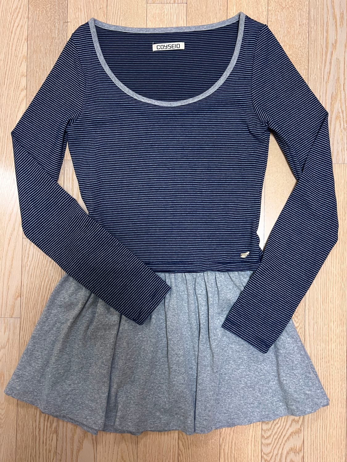 코이세이오 스트라이프 원피스 (Navy) 상품이미지1