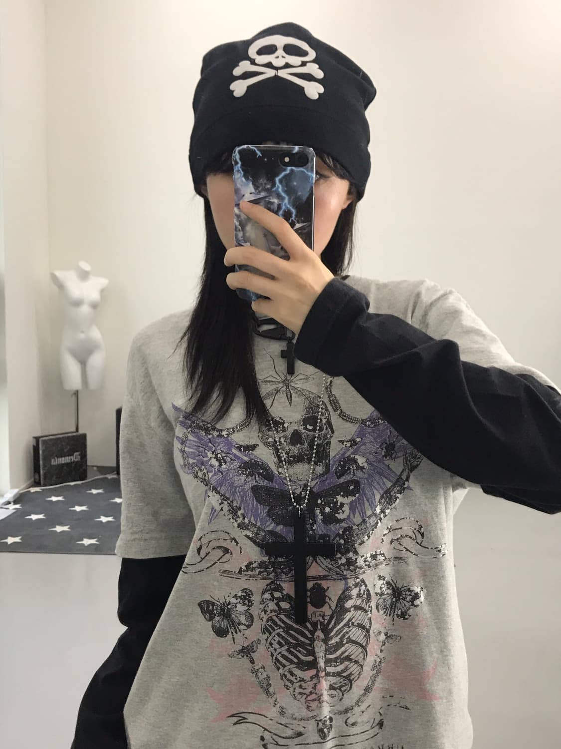 Y2k Skull Kitsch Punk Codiset(3pc) 상품이미지2
