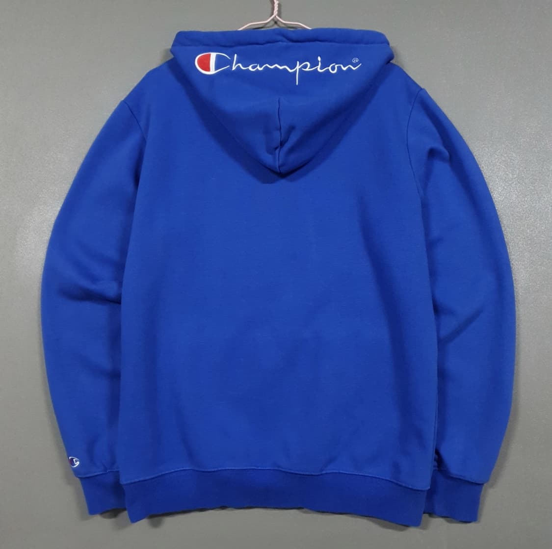 실측 M) 슈프림 X 챔피온 박스 로고 후드티 스웻셔츠 후디 블루 상품이미지8