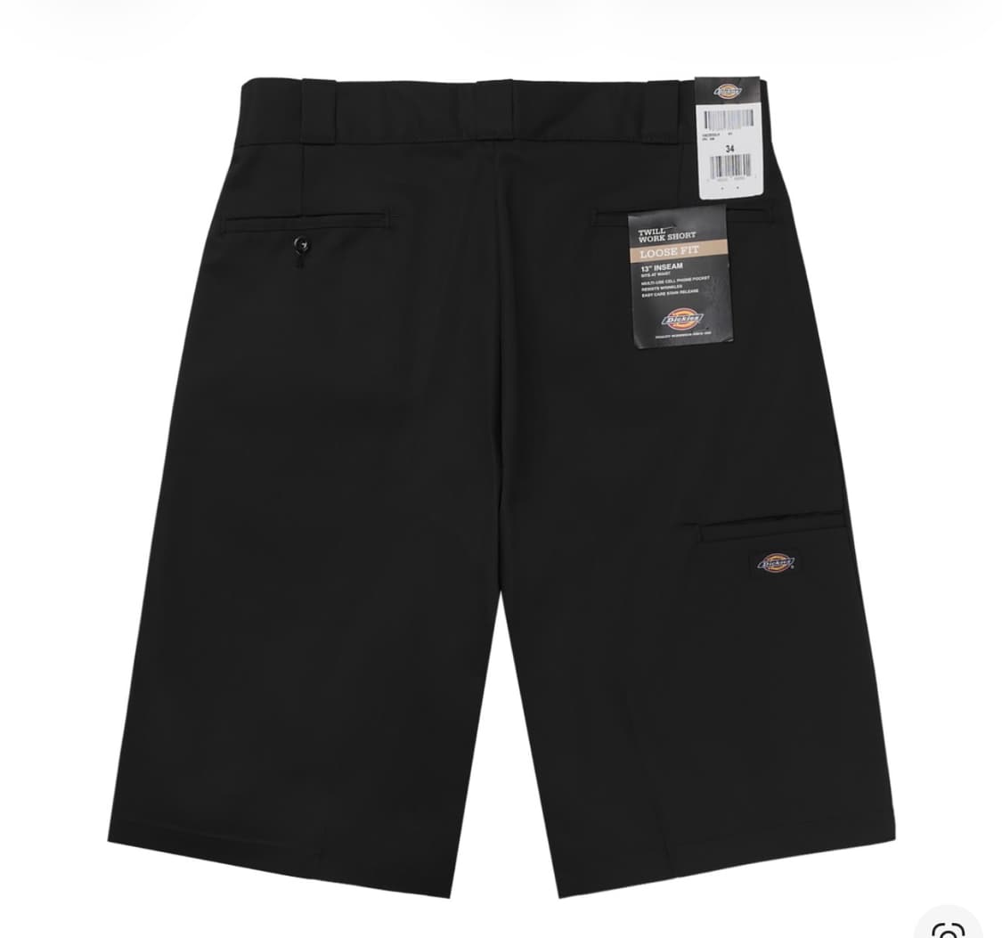 디키즈 루즈핏 13인치 플랫 프런트 워크 쇼츠 블랙 상품이미지2