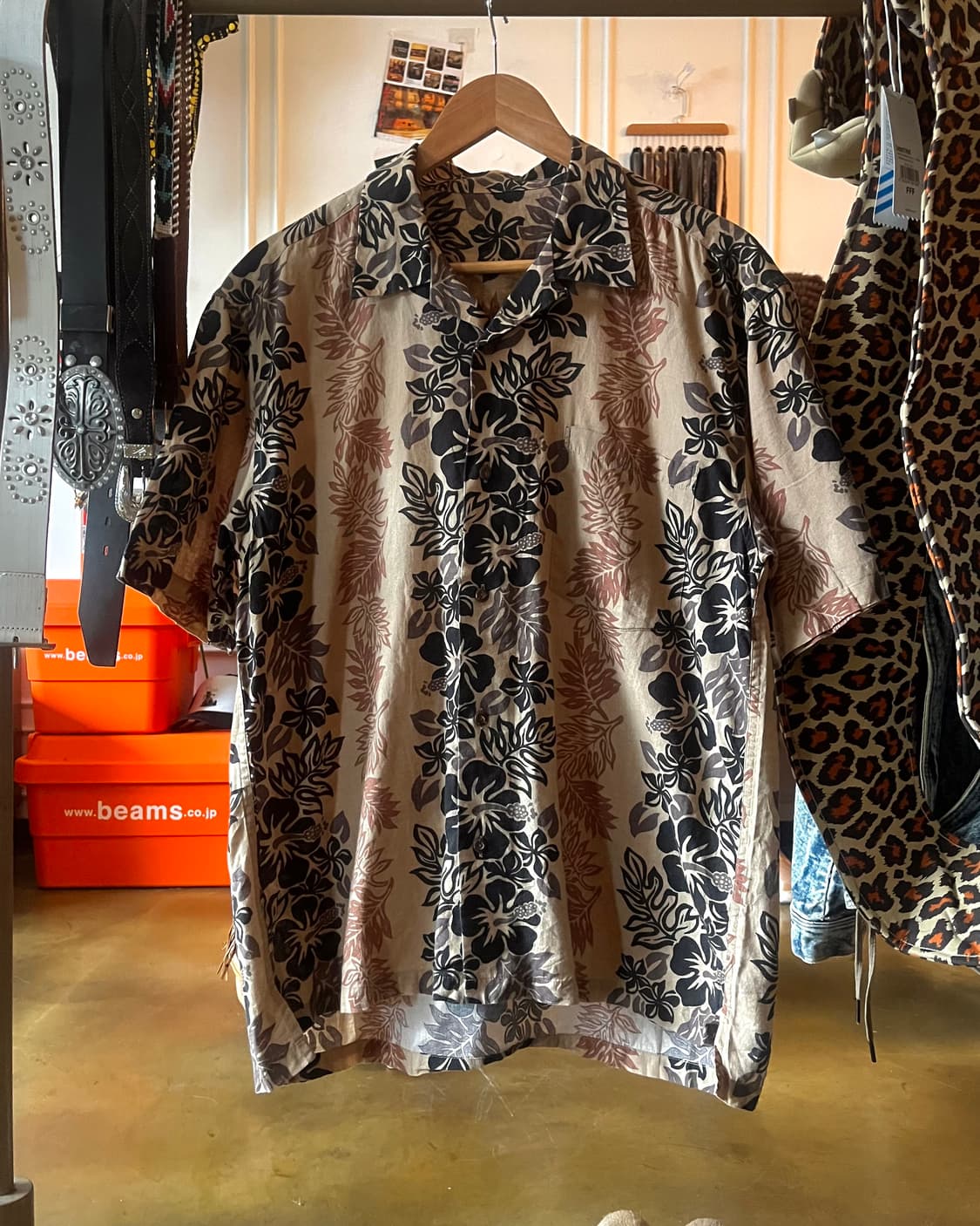 Jpn Vintage Linen Mixed 1/2 Ethnic Shirt 상품이미지3