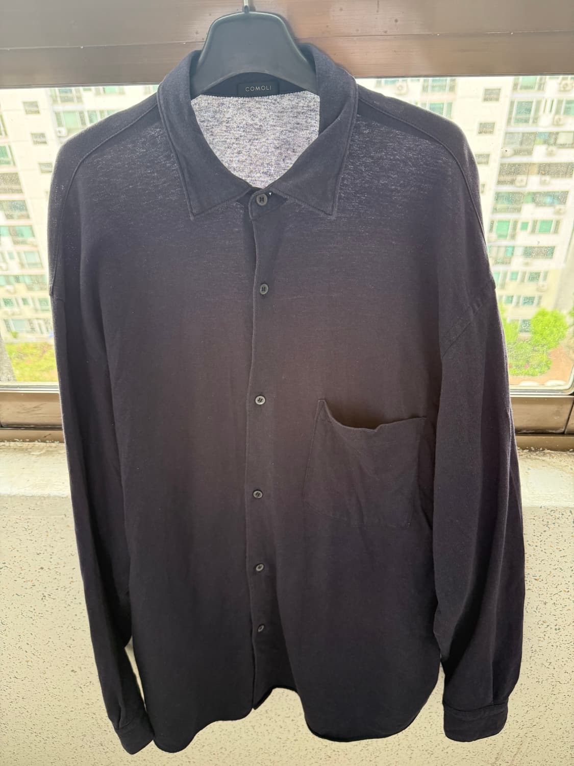 코모리 셔츠 23ss 네이비 상품이미지5