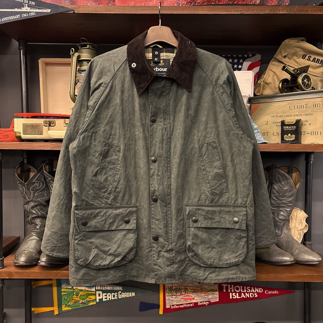 신형라벨 바버 오리지널 타탄체크 라이닝 비데일 코튼 왁스자켓 N937 상품이미지1