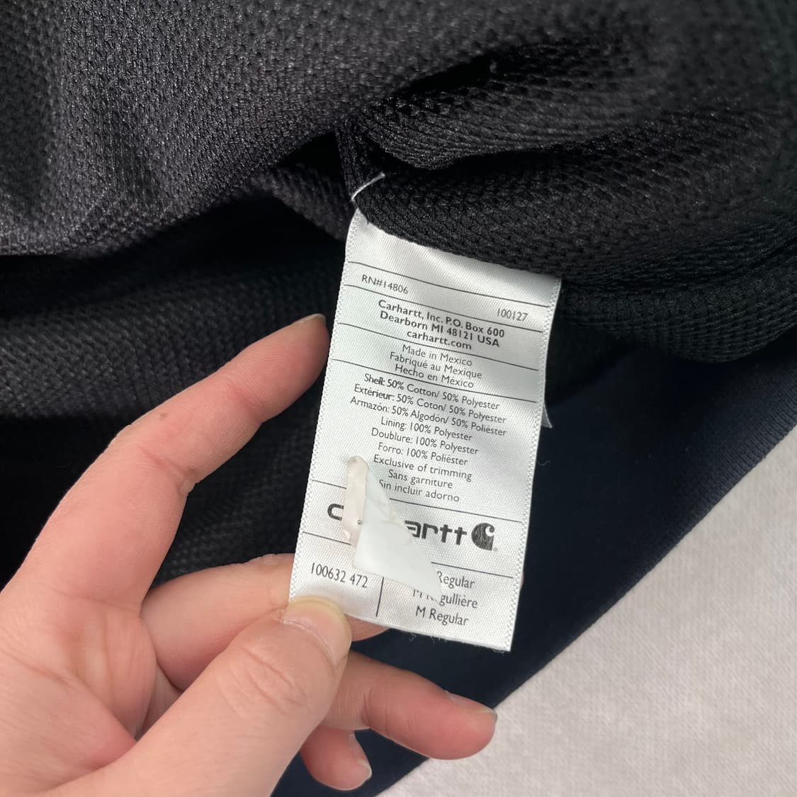105 칼하트 써멀 네이비 후드집업 상품이미지9