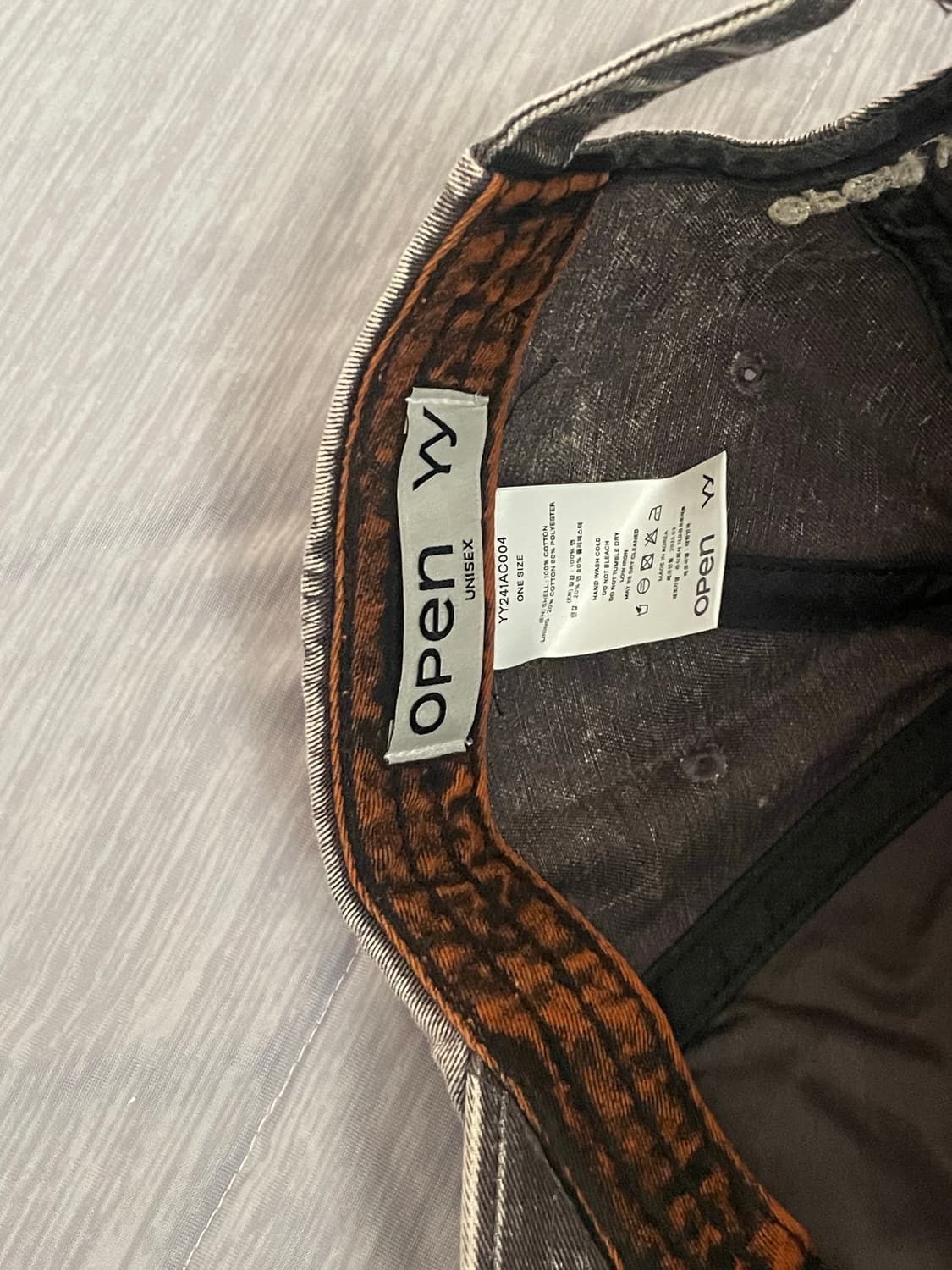 Open Yy 코튼 볼캡 브라운 상품이미지4