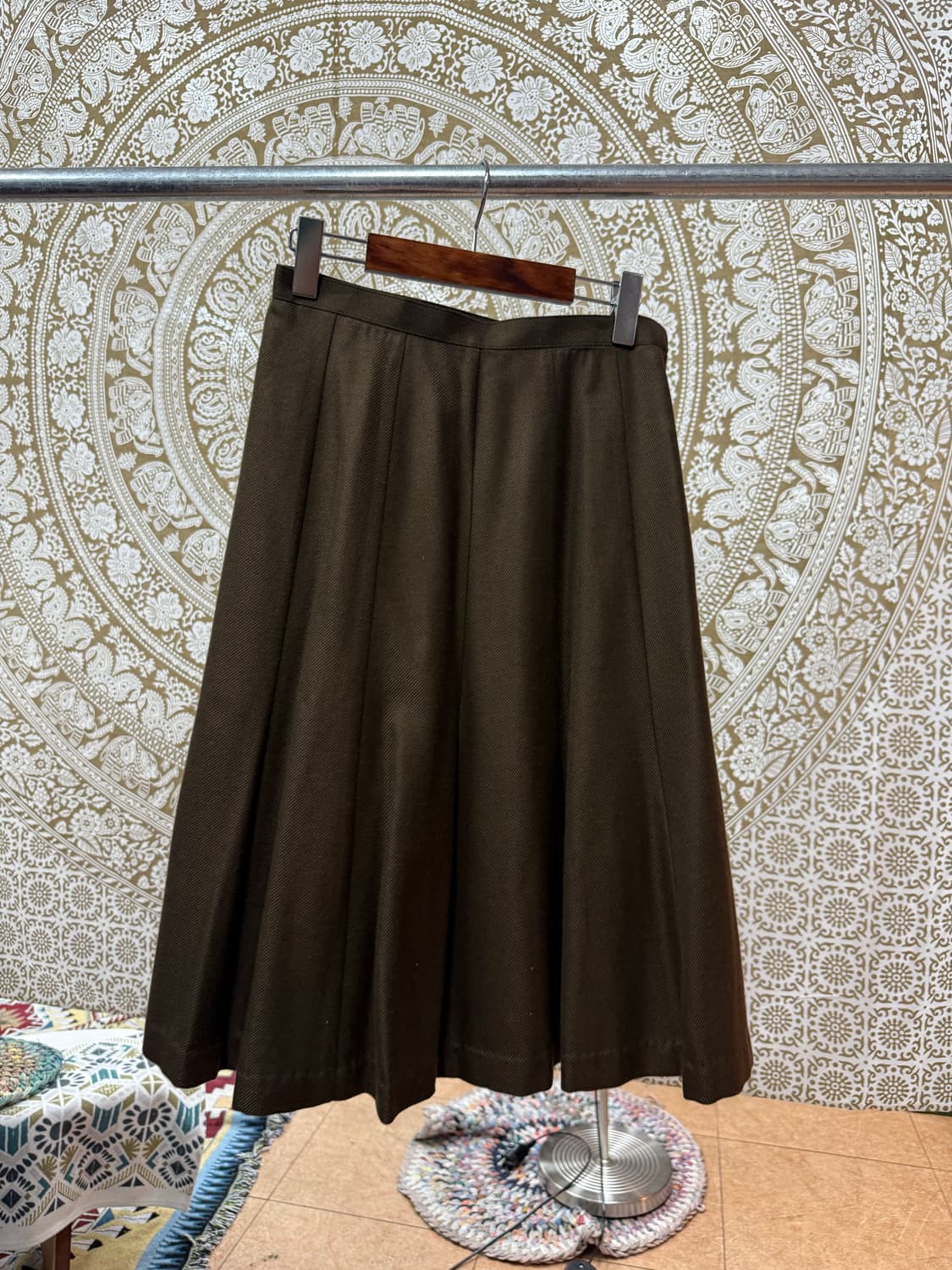 빈티지 여성 브라운 미디스커트 (Z992) 상품이미지3