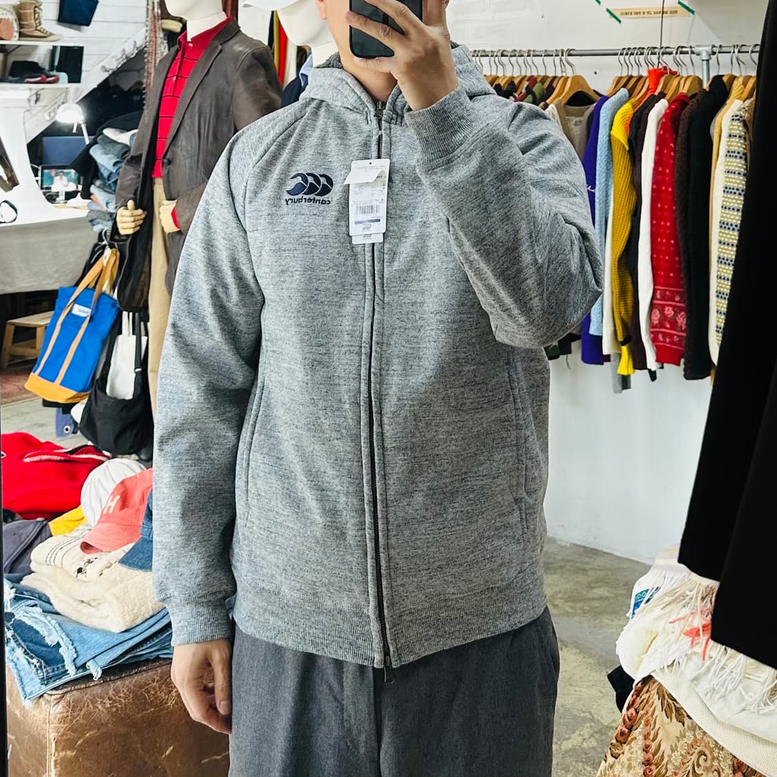 (착용컷) canterbury 스웻 후드 집업 자켓 (남성용 100) 상품이미지2