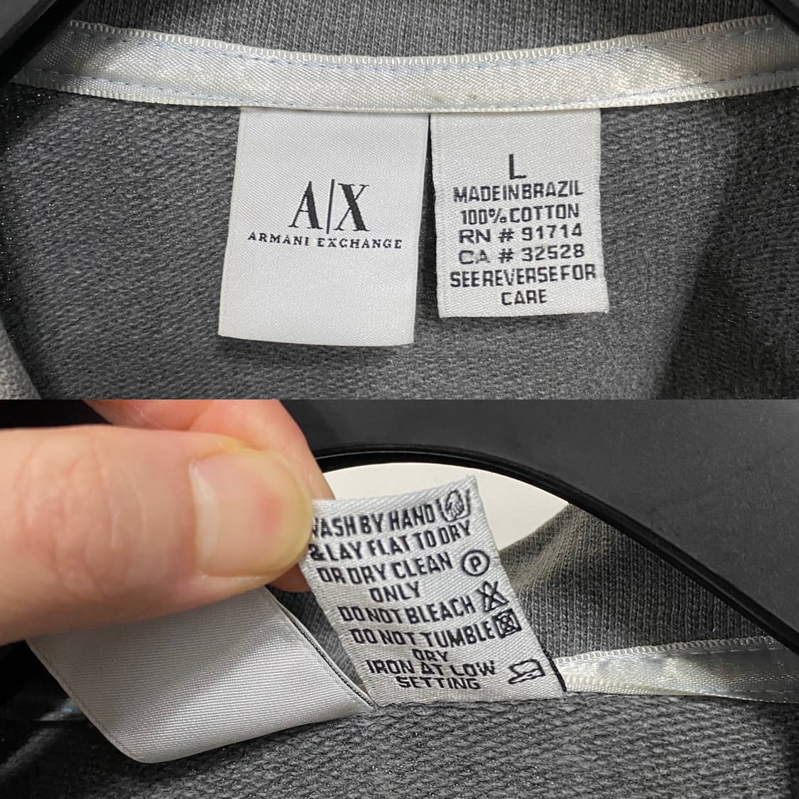 알마니 익스체인지 코튼 집업 조끼 상품이미지5