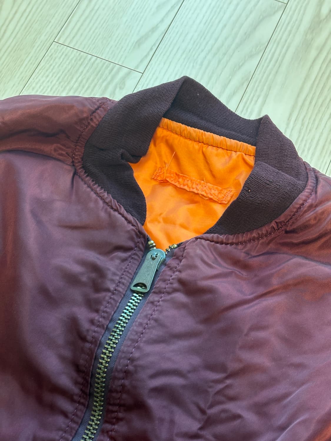 90s usa made ma-1 burgundy 상품이미지2