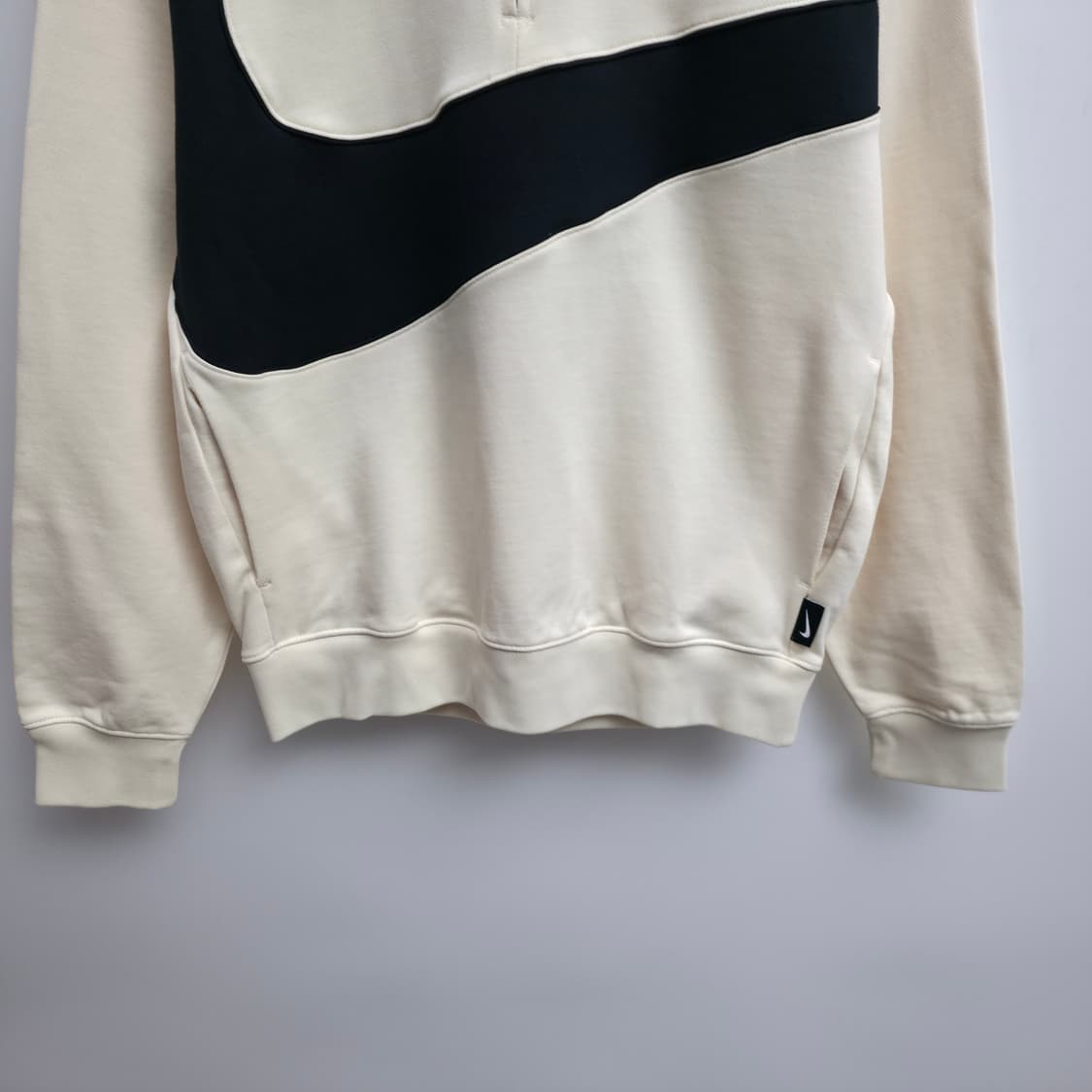 [M] [새상품] 나이키 빅스우시 하프집업 후드티 아이보리 상품이미지3