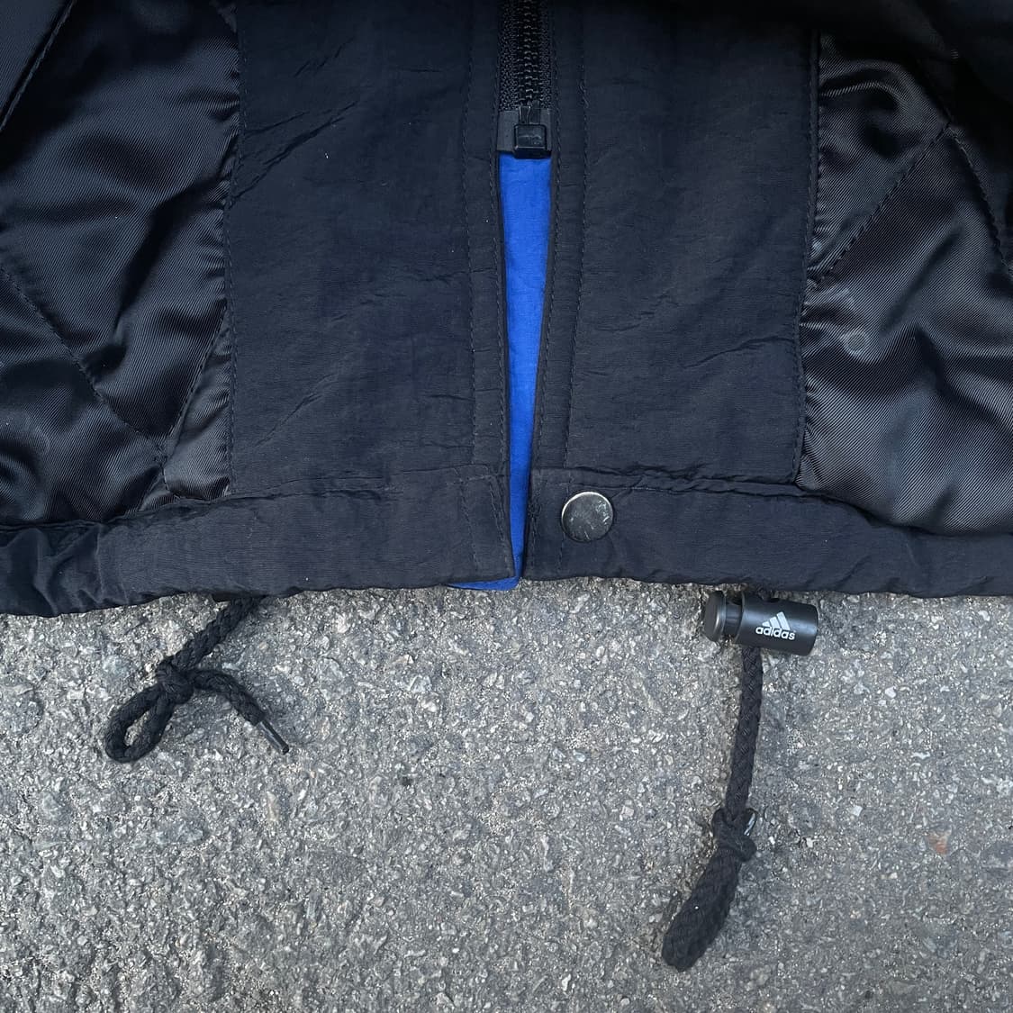 90s 새제품 아디다스 올드스쿨 점퍼 누빔 트랙자켓 바람막이 XL 상품이미지6