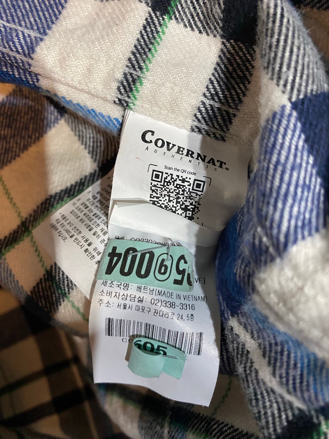 커버낫 후드 체크 셔츠 남방 L 상품이미지6