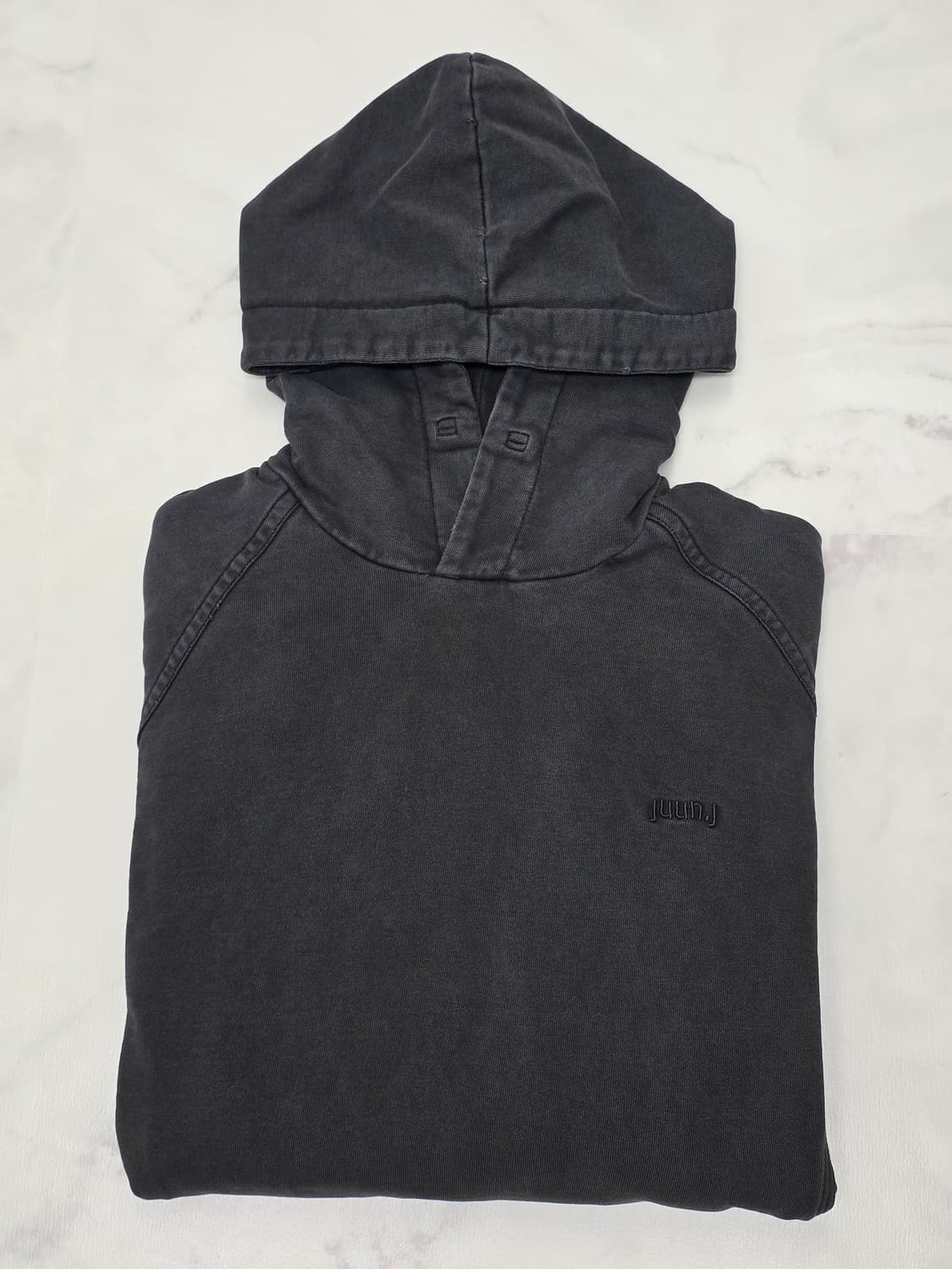 JUUN.J 준지 워싱 블랙 후드티 100~105 (FW2024) 상품이미지4