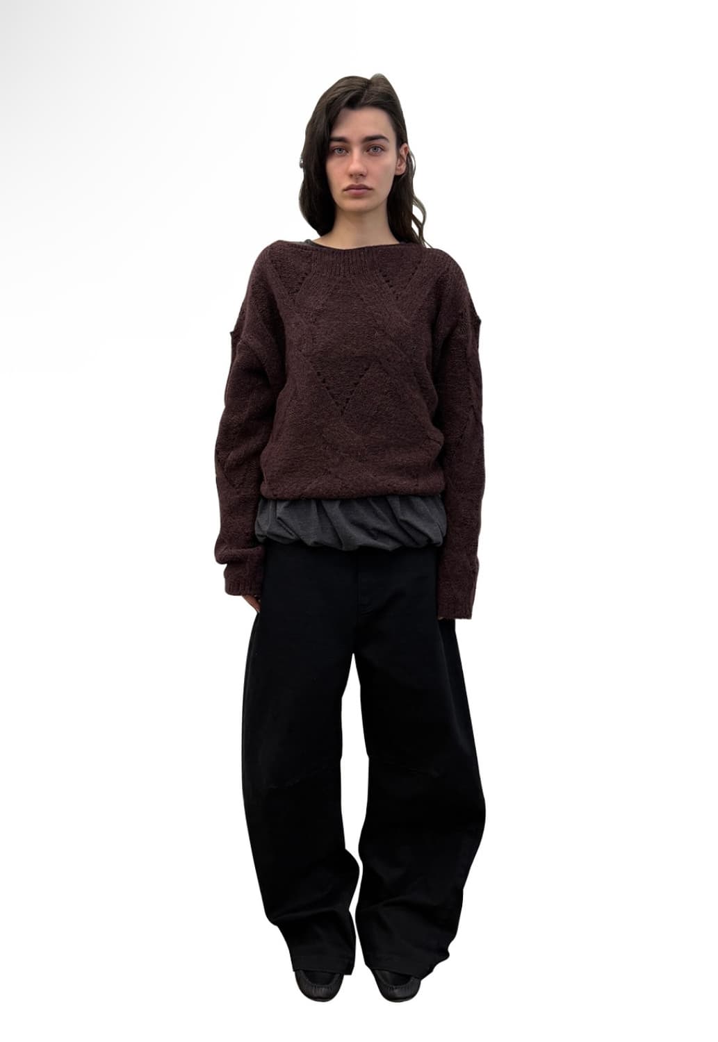 오들리워크샵 알파카 클래식 케이블 니트 상품이미지2