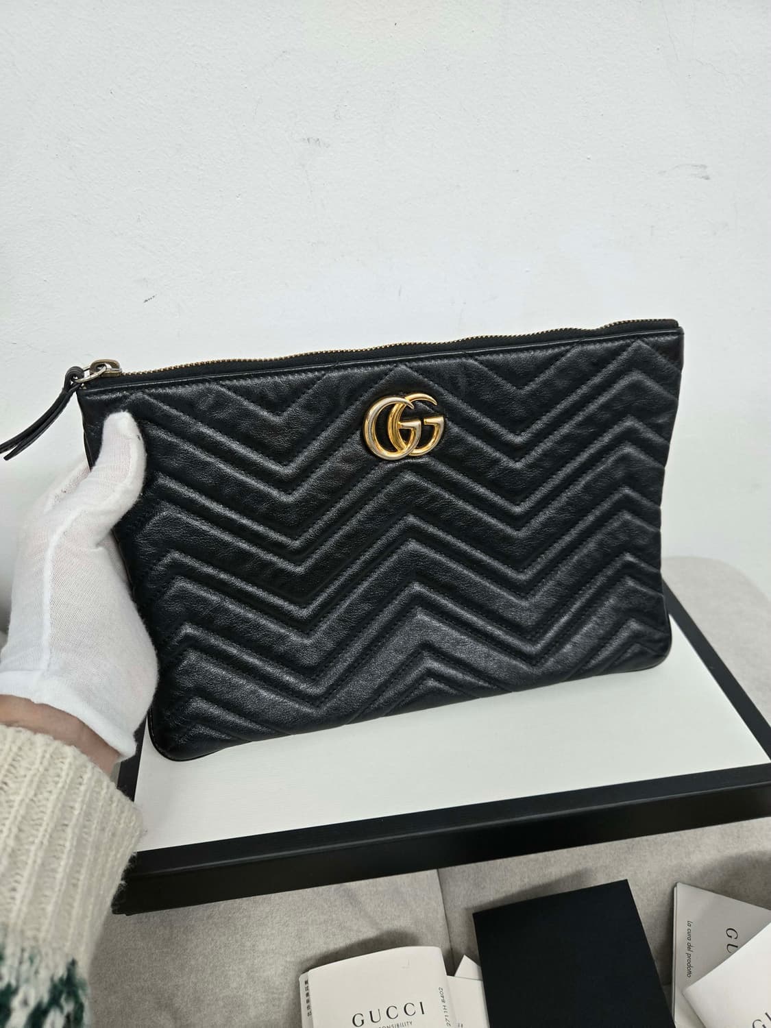 [보증서 정품] 구찌 마몬트 마틀라세 클러치백 상품이미지1