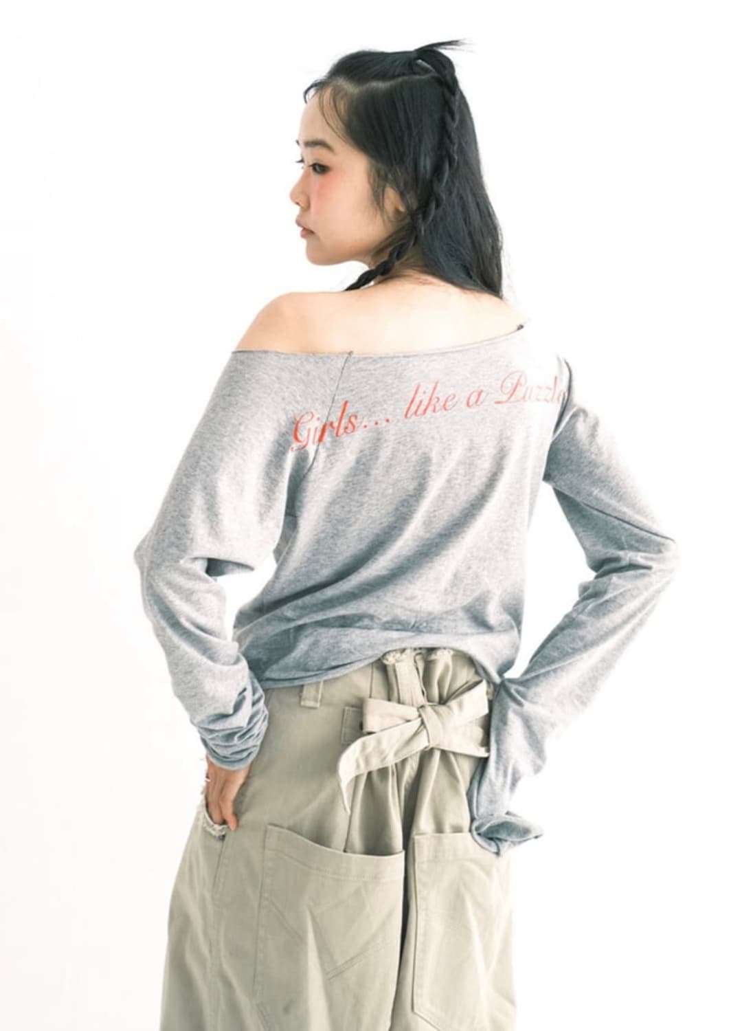 샵페어리 컷오프 코튼 맥시 팬츠 베이지 상품이미지2