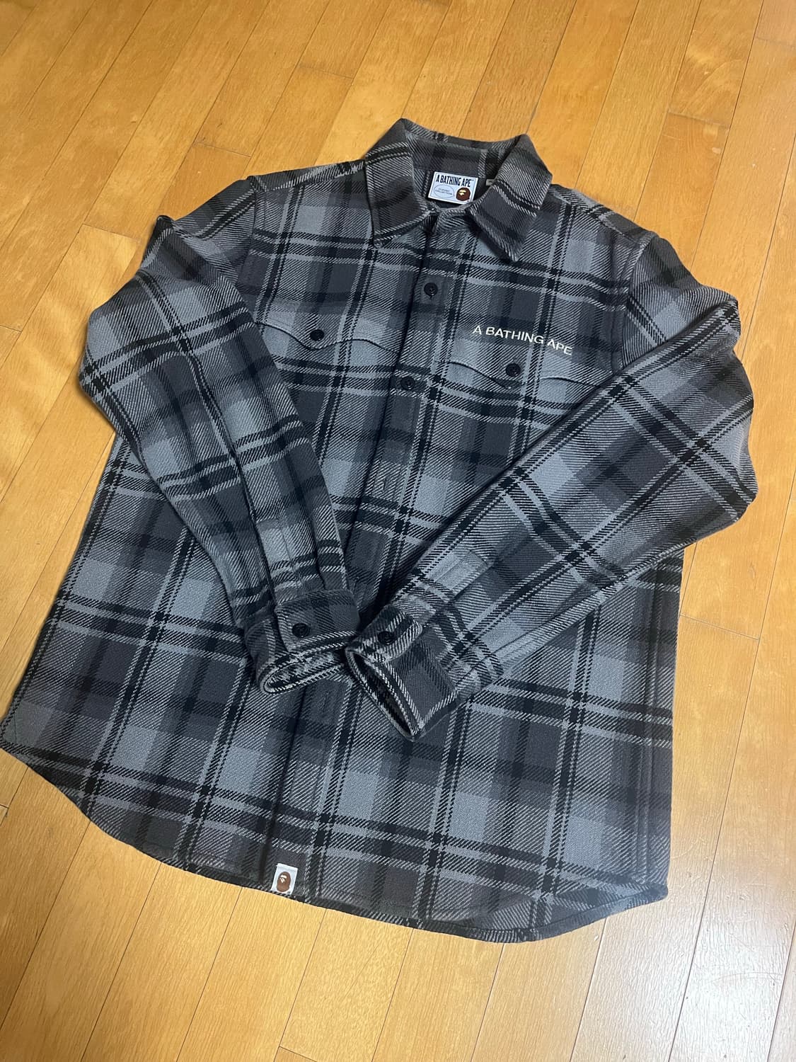 [XL] 베이프 체크 플란넬 셔츠 상품이미지2