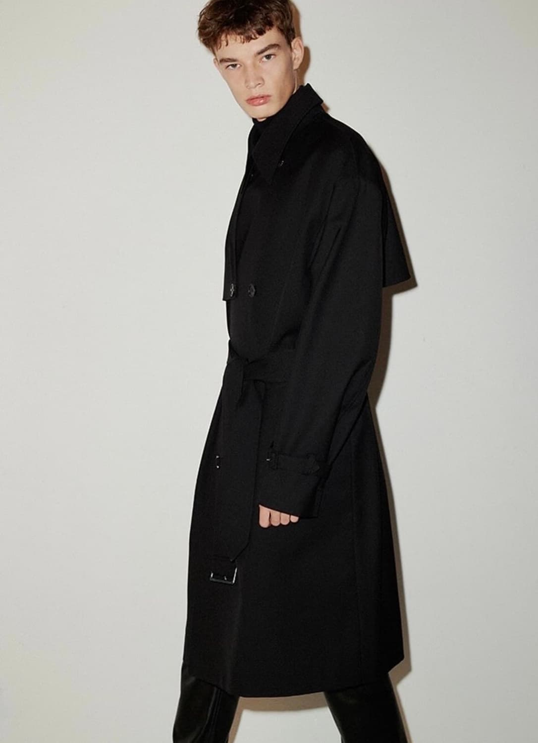 토니웩 울 트렌치코트 블랙 상품이미지1