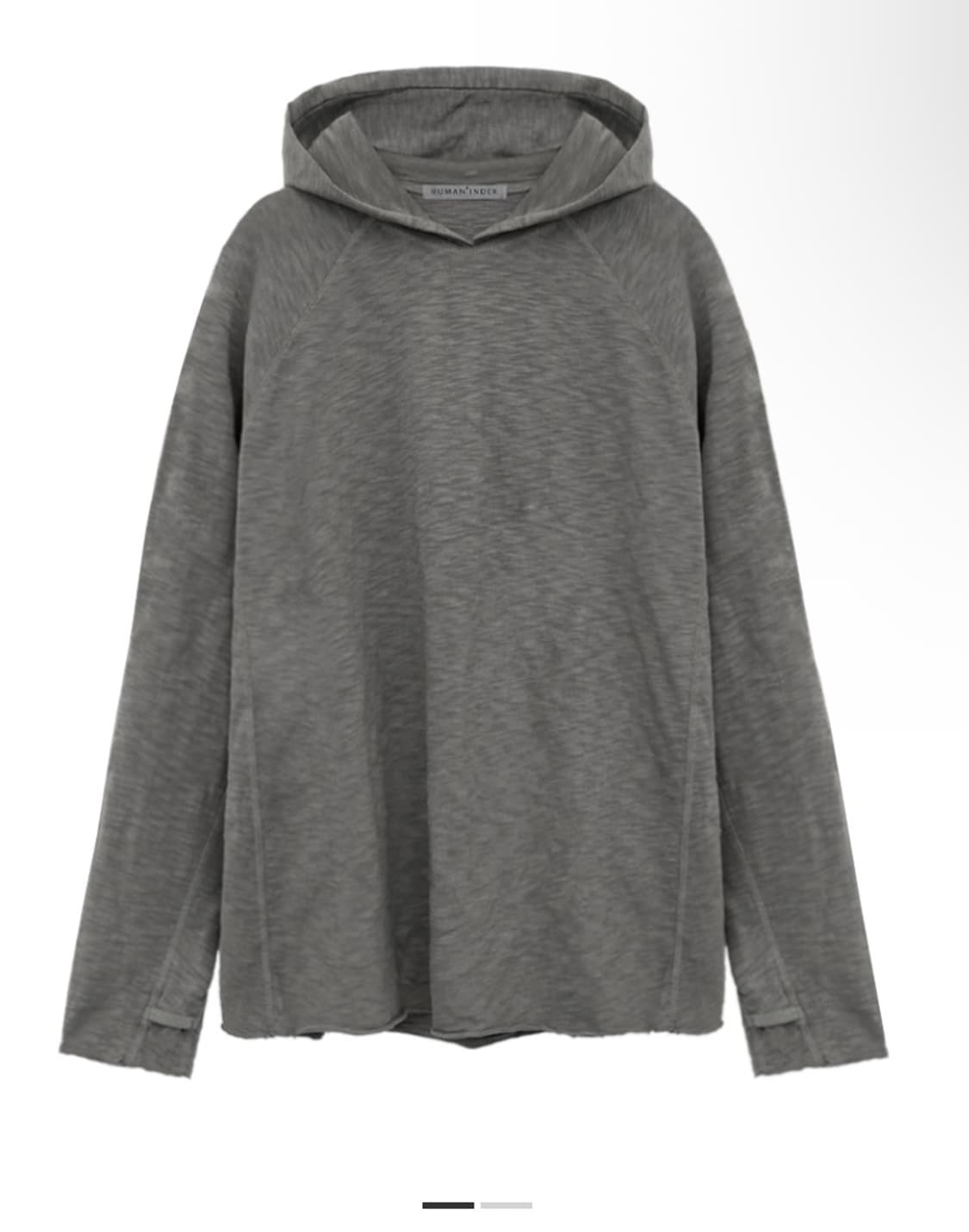 [3] 폴리테루 휴먼인덱스 휴먼 슬럽 후디 차콜 상품이미지1