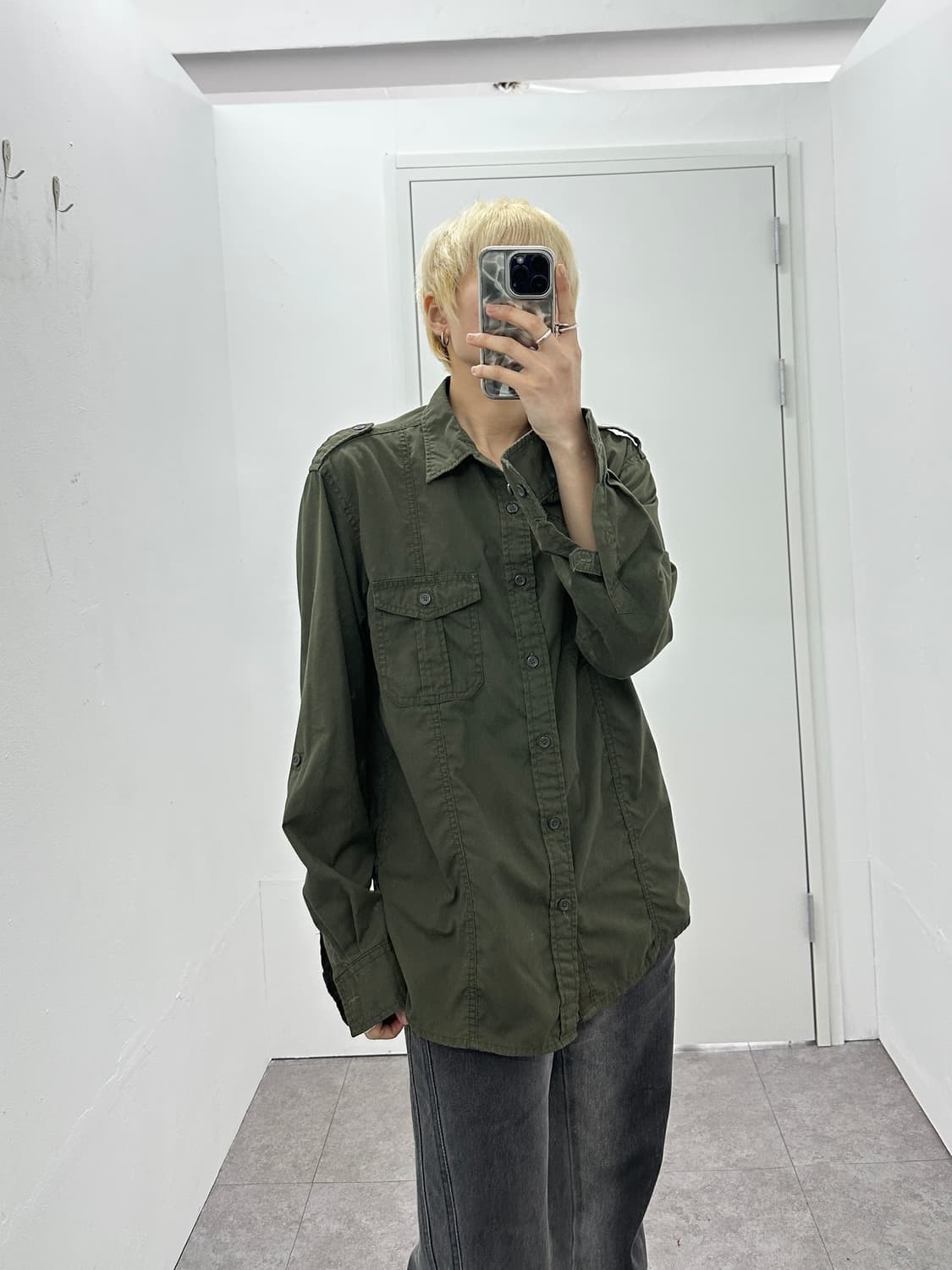 JPN khaki pocket shirts 상품이미지2