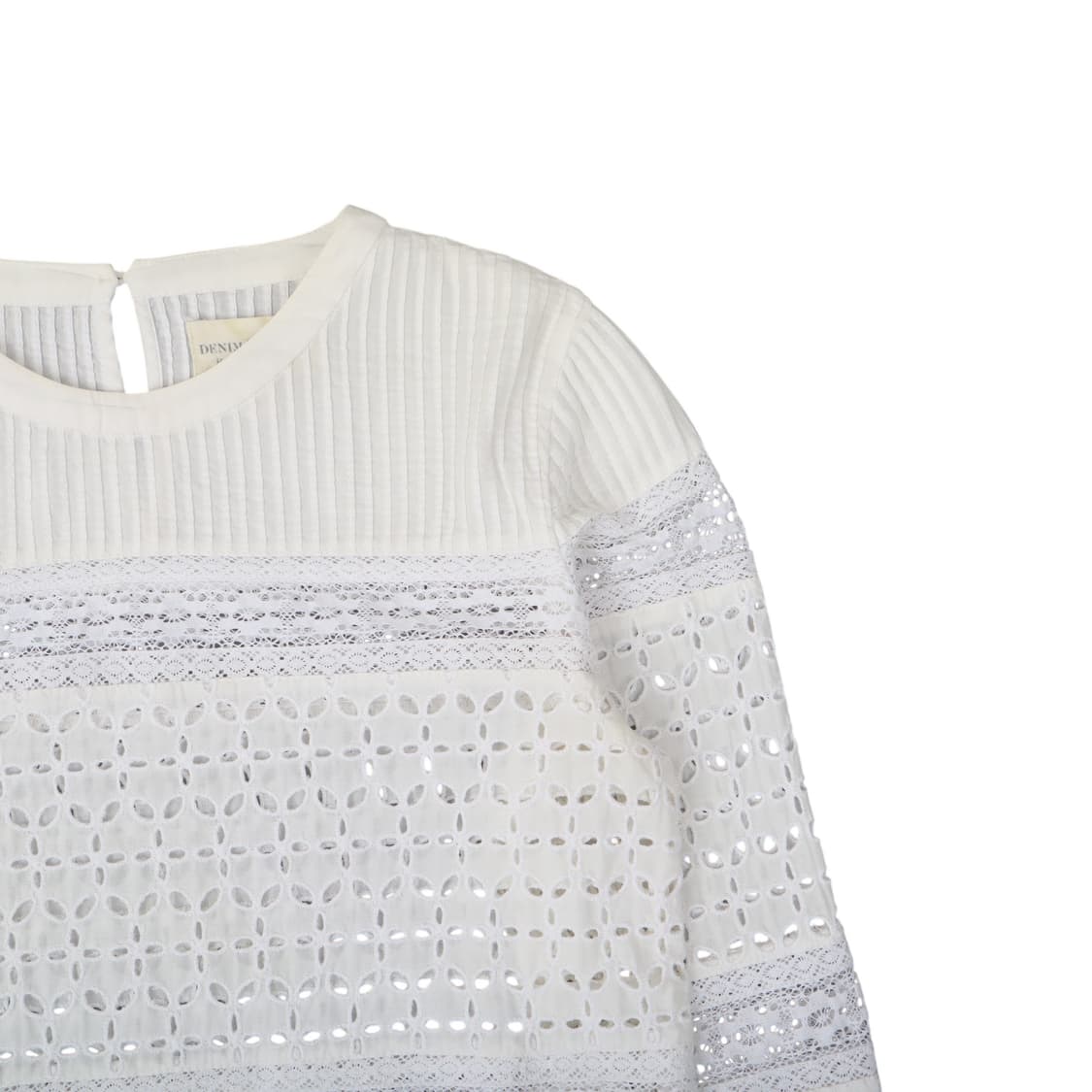 데님앤서플라이 크로셰 펀칭 코튼 블라우스 상품이미지3