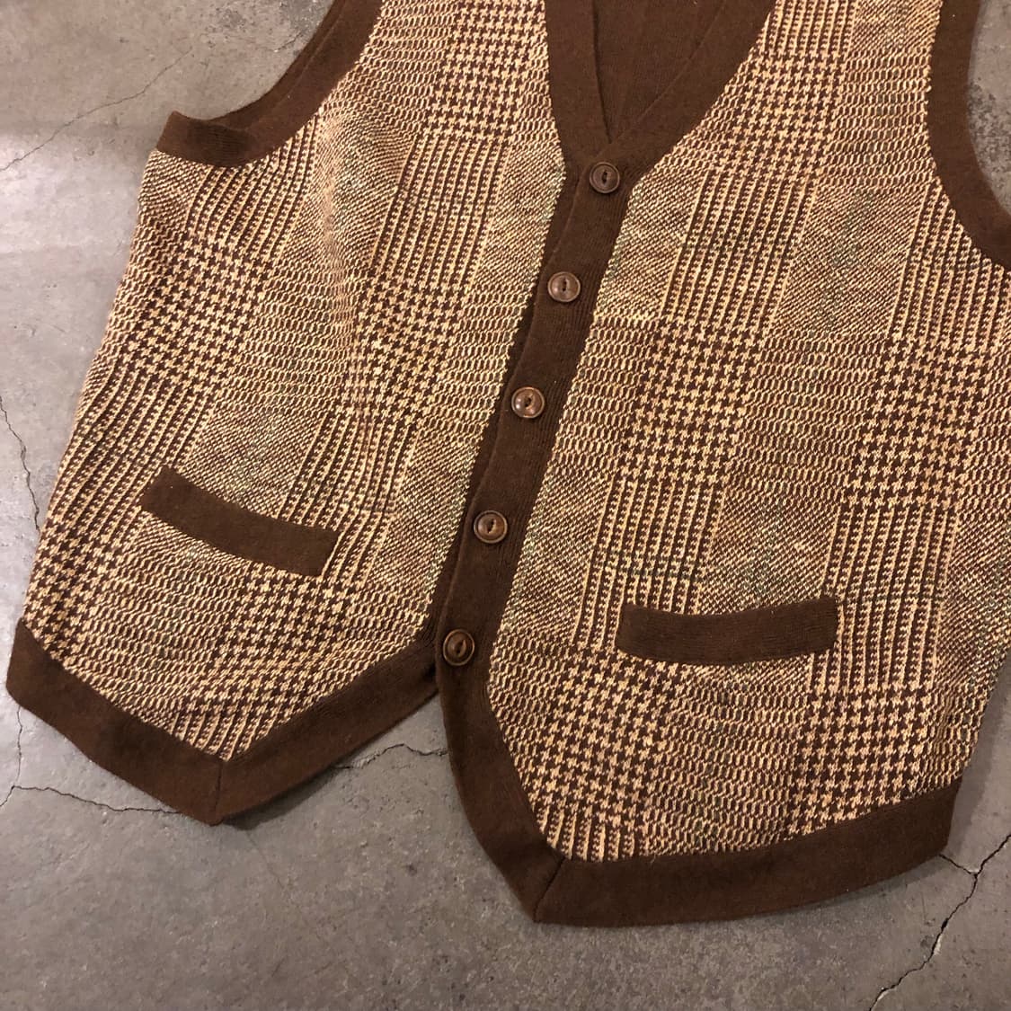 Hound Check Cashmere Knit Vest 상품이미지3
